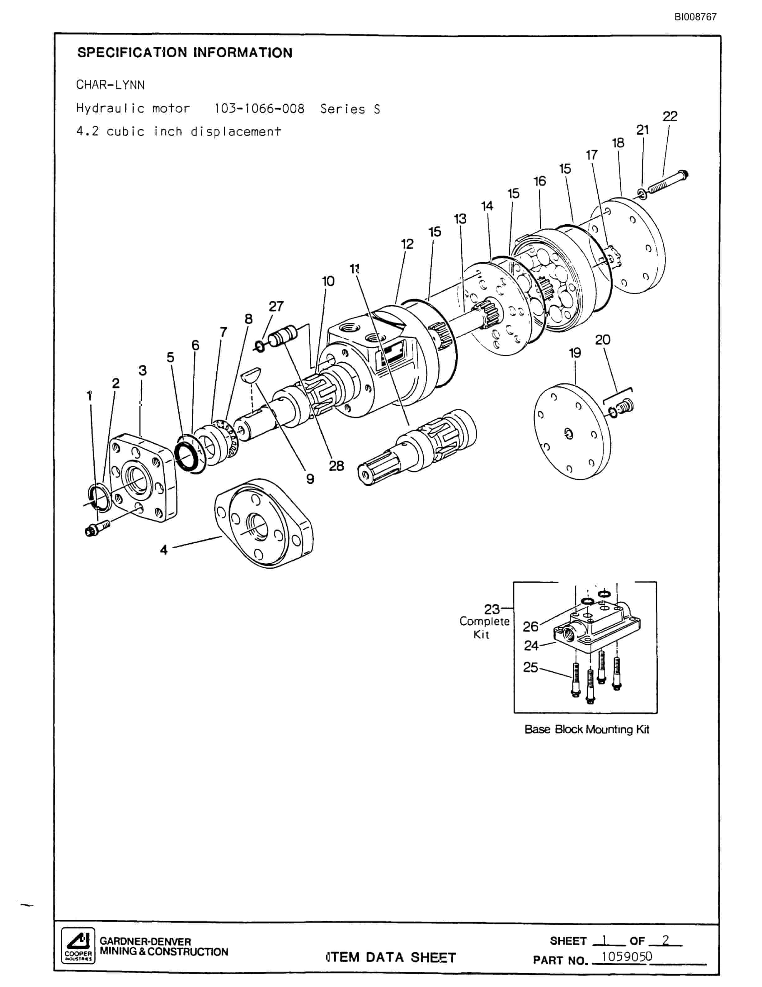 Bucyrus MK65 Articulated Hydraulic Jumbo Parts Catalog BI008767-4