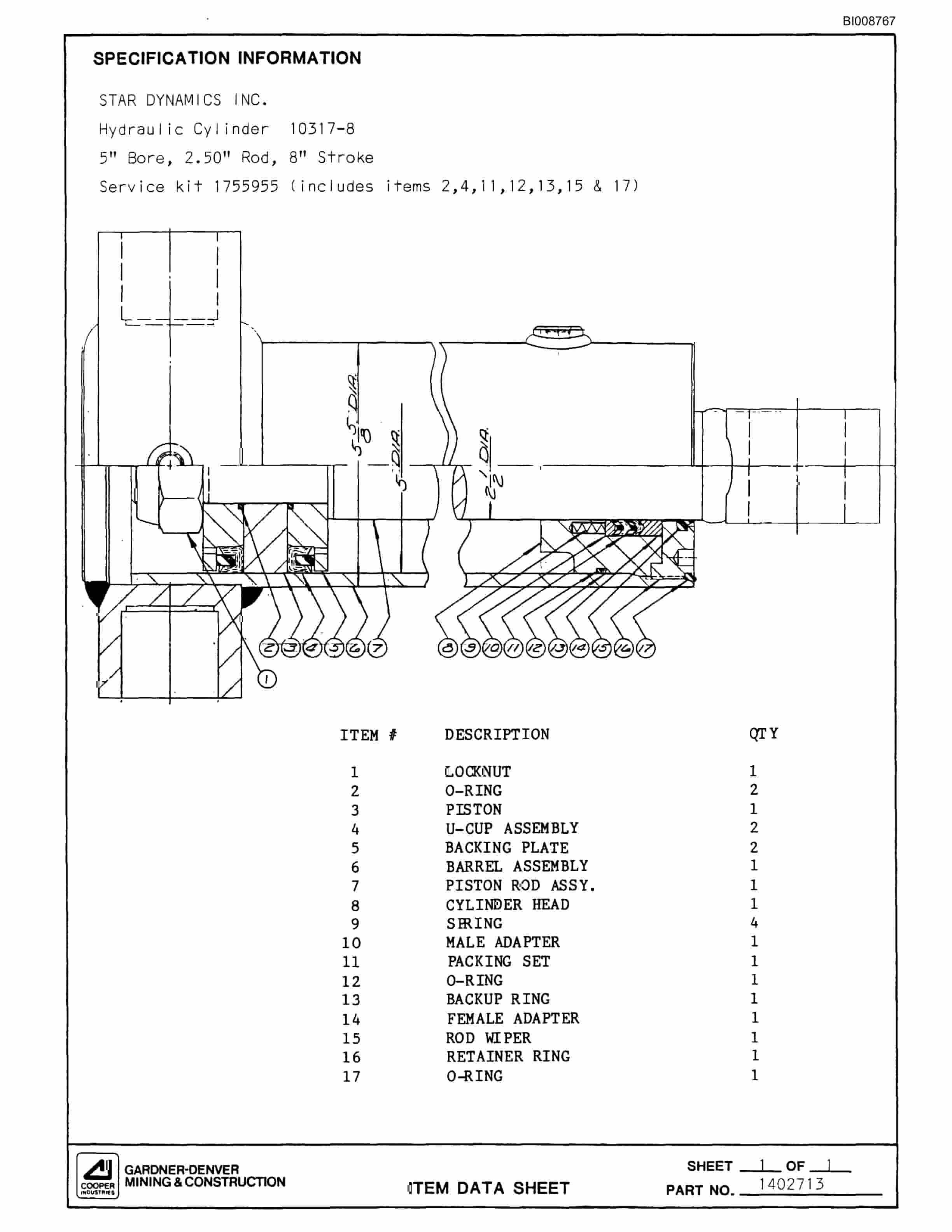Bucyrus MK65 Articulated Hydraulic Jumbo Parts Catalog BI008767-5