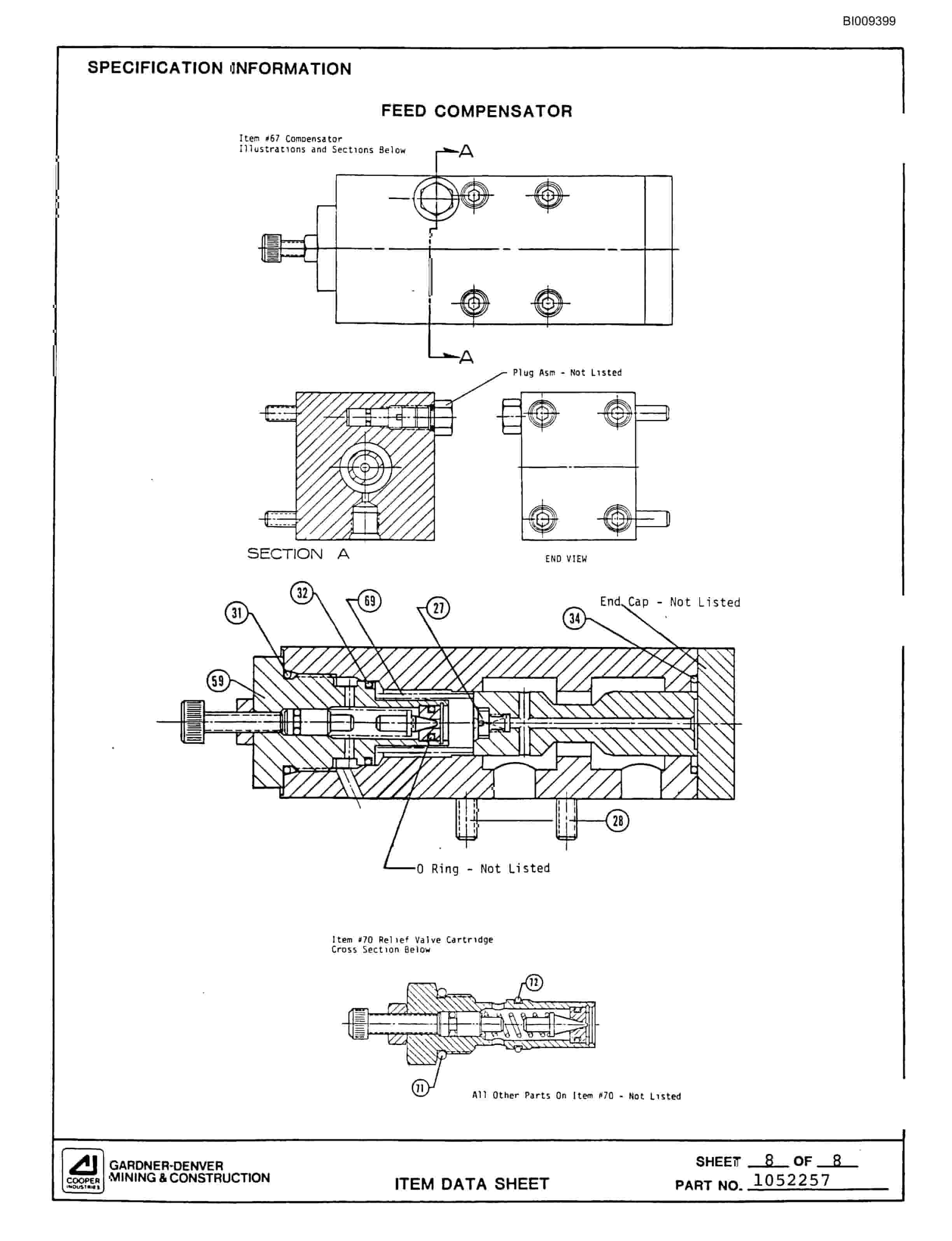Bucyrus MK65 Articulated Hydraulic Jumbo Parts Catalog BI009399-3