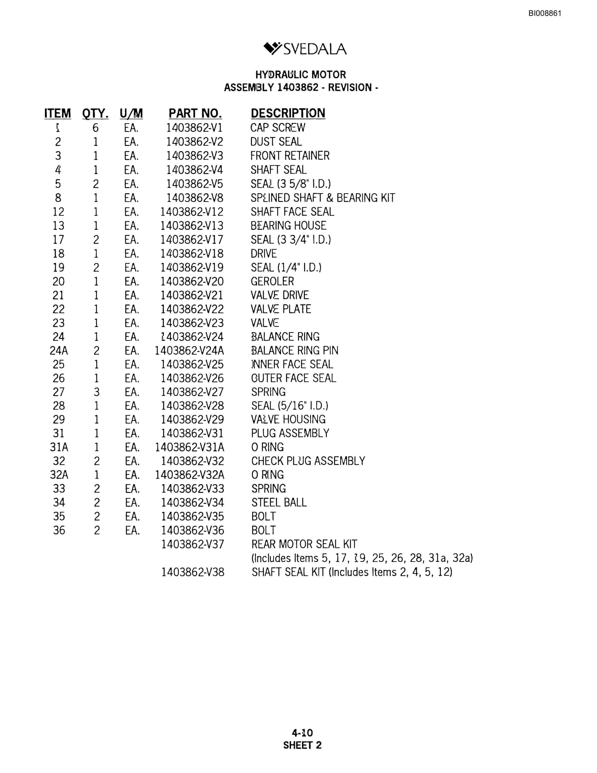 Bucyrus MK65 Two Boom Hydraulic Jumbo Parts Catalog BI008861-5