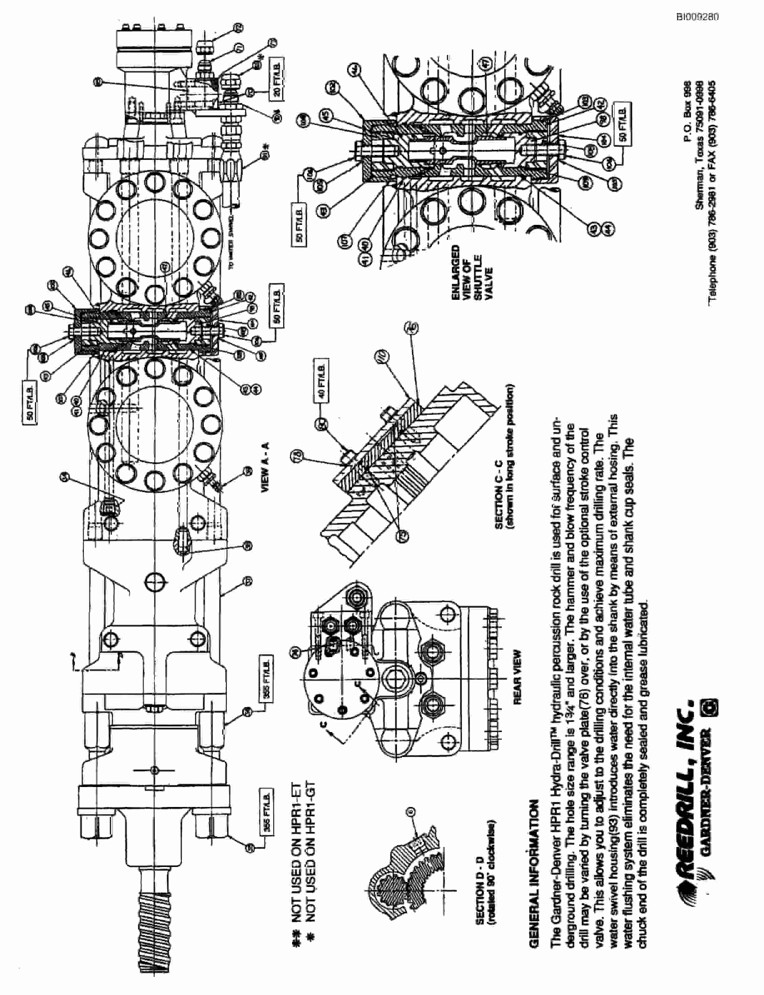Bucyrus MK65 Two Boom Hydraulic Jumbo Parts Catalog BI009280-2