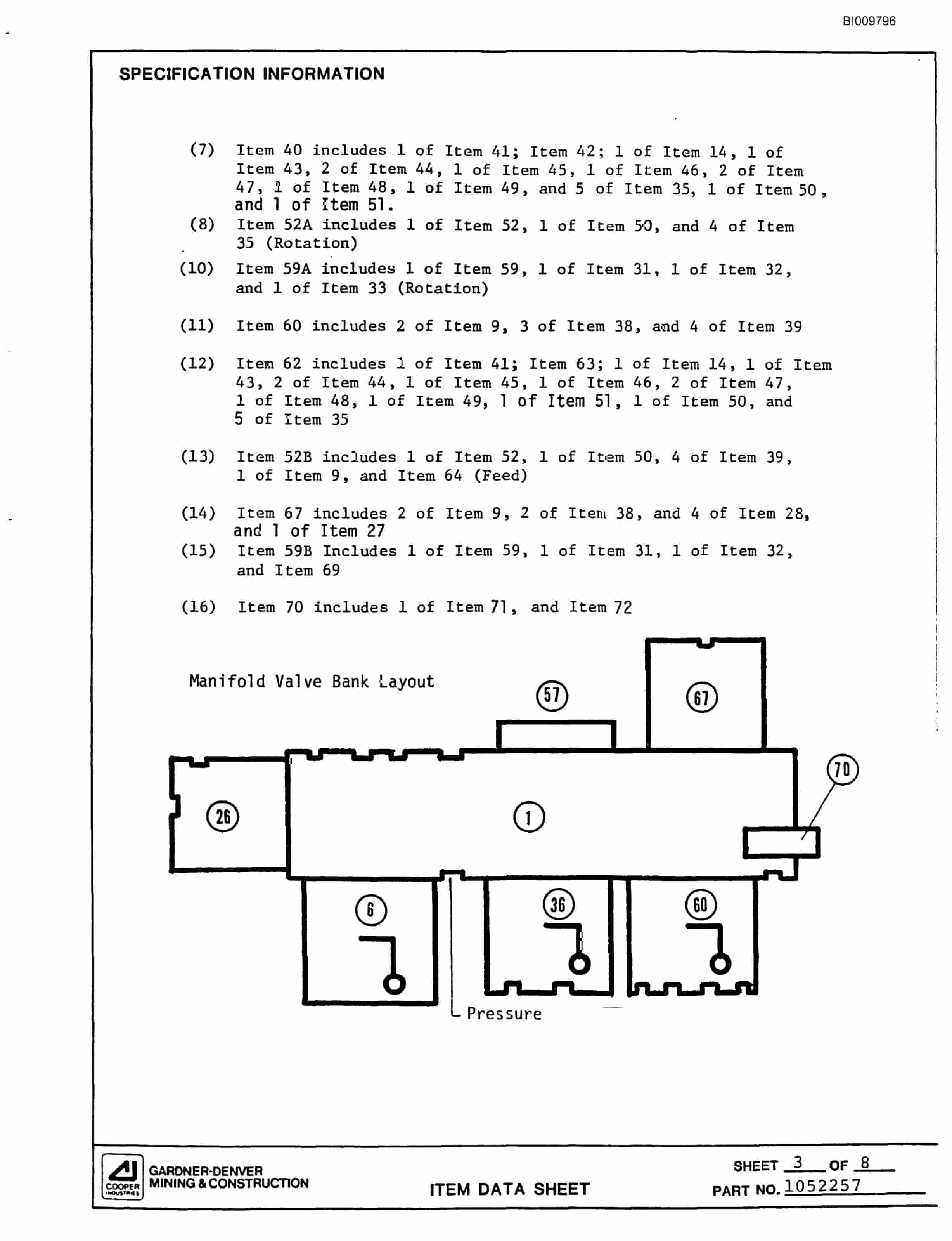 Bucyrus MK65 Two Boom Hydraulic Jumbo Parts Catalog BI009796-3