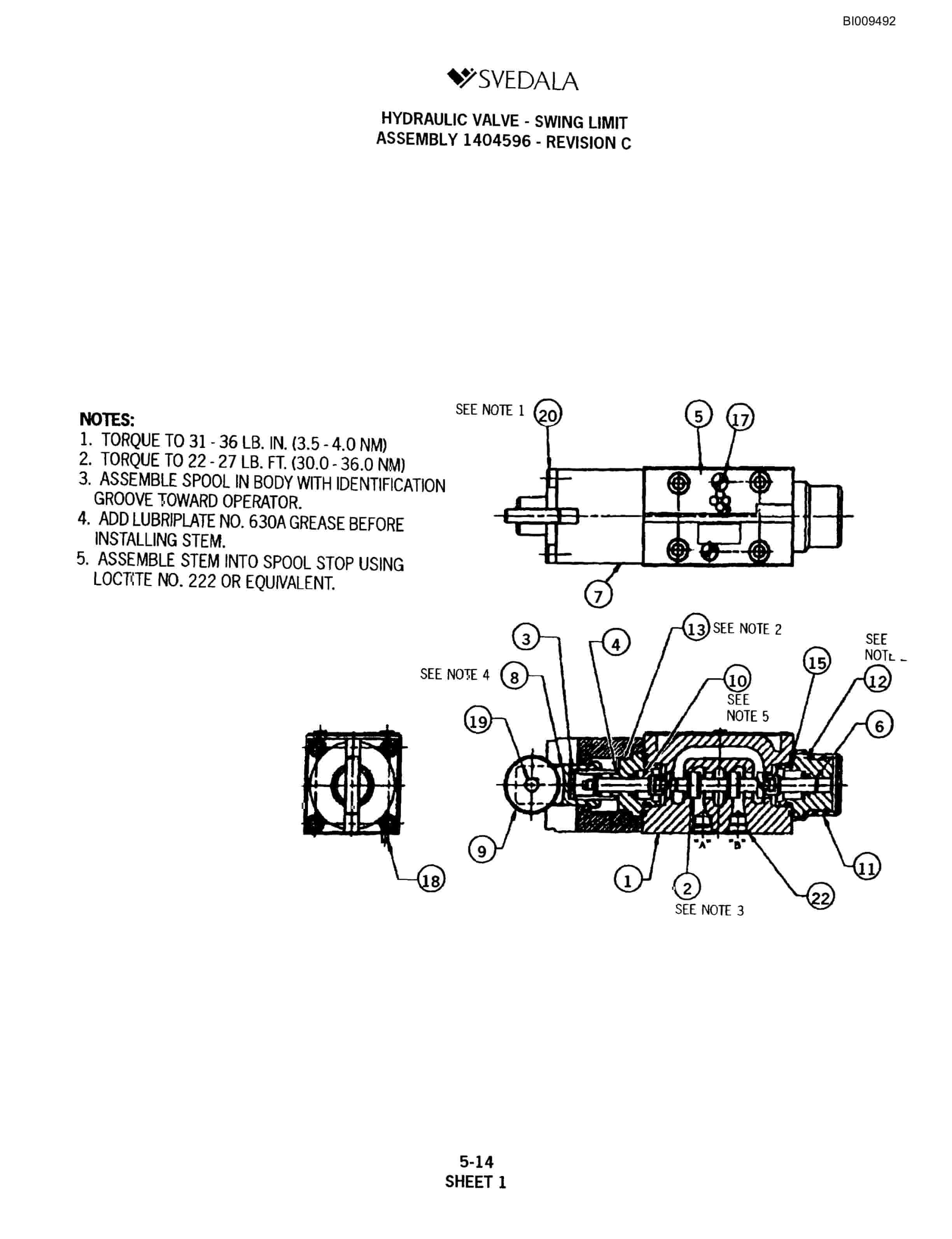 Bucyrus MK65HE Two Boom Hydraulic Jumbo Parts Catalog BI009492-4