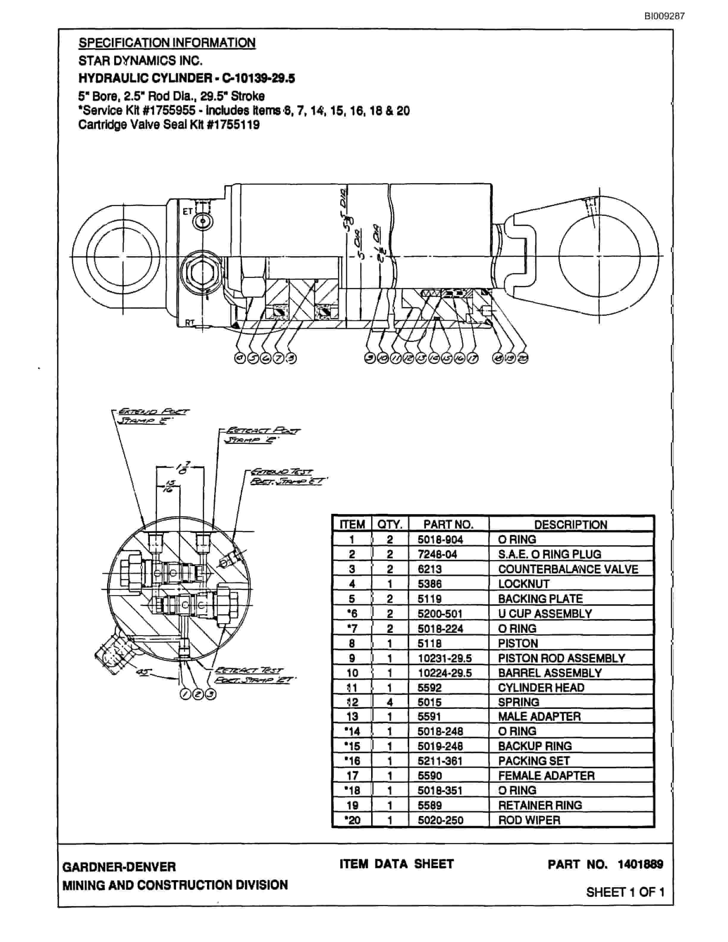 Bucyrus MK65P 3 Boom Pneumatic Jumbo Parts Catalog BI009287-5