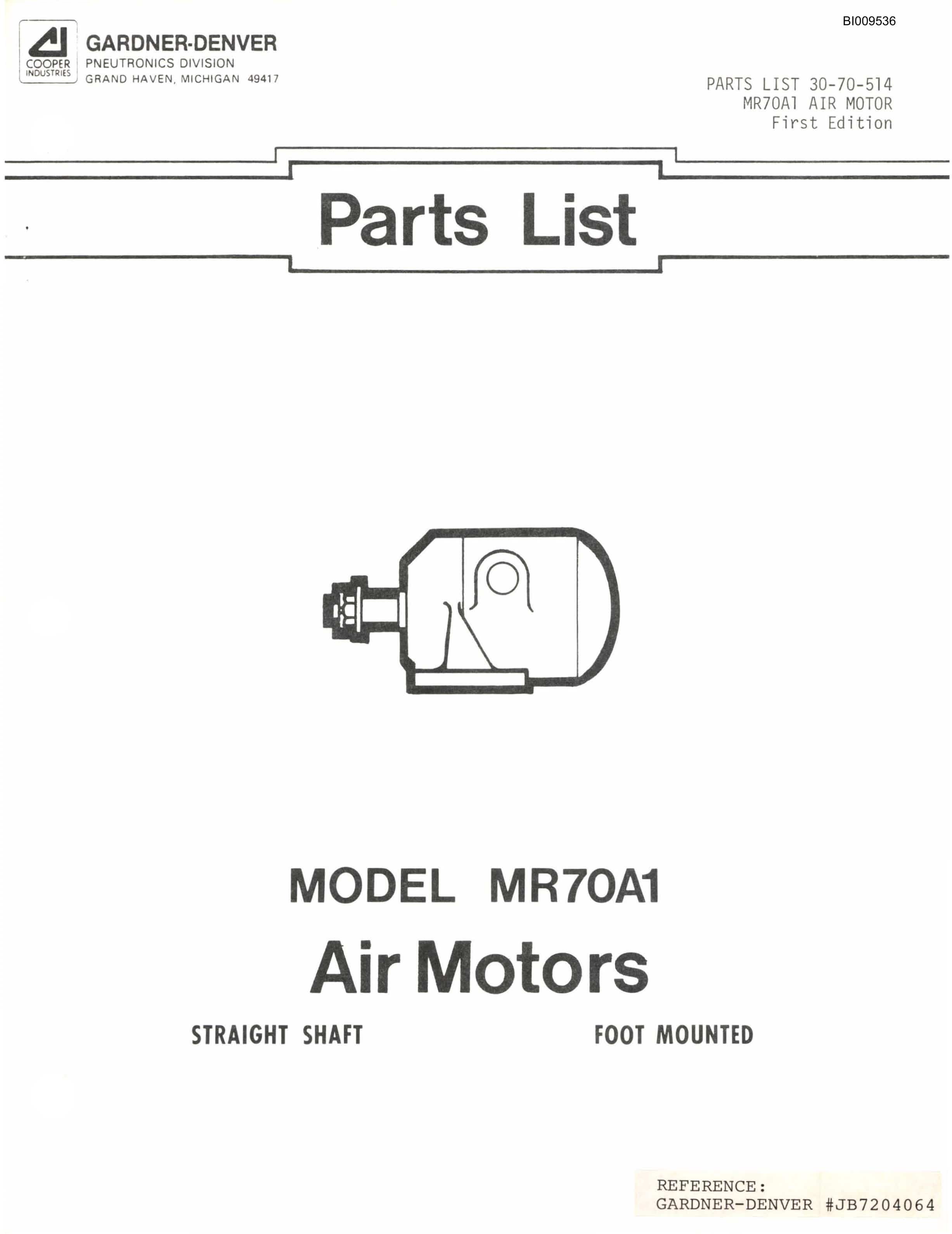 Bucyrus MK65P Articulated Pneumatic Jumbo Parts Catalog BI009536-4