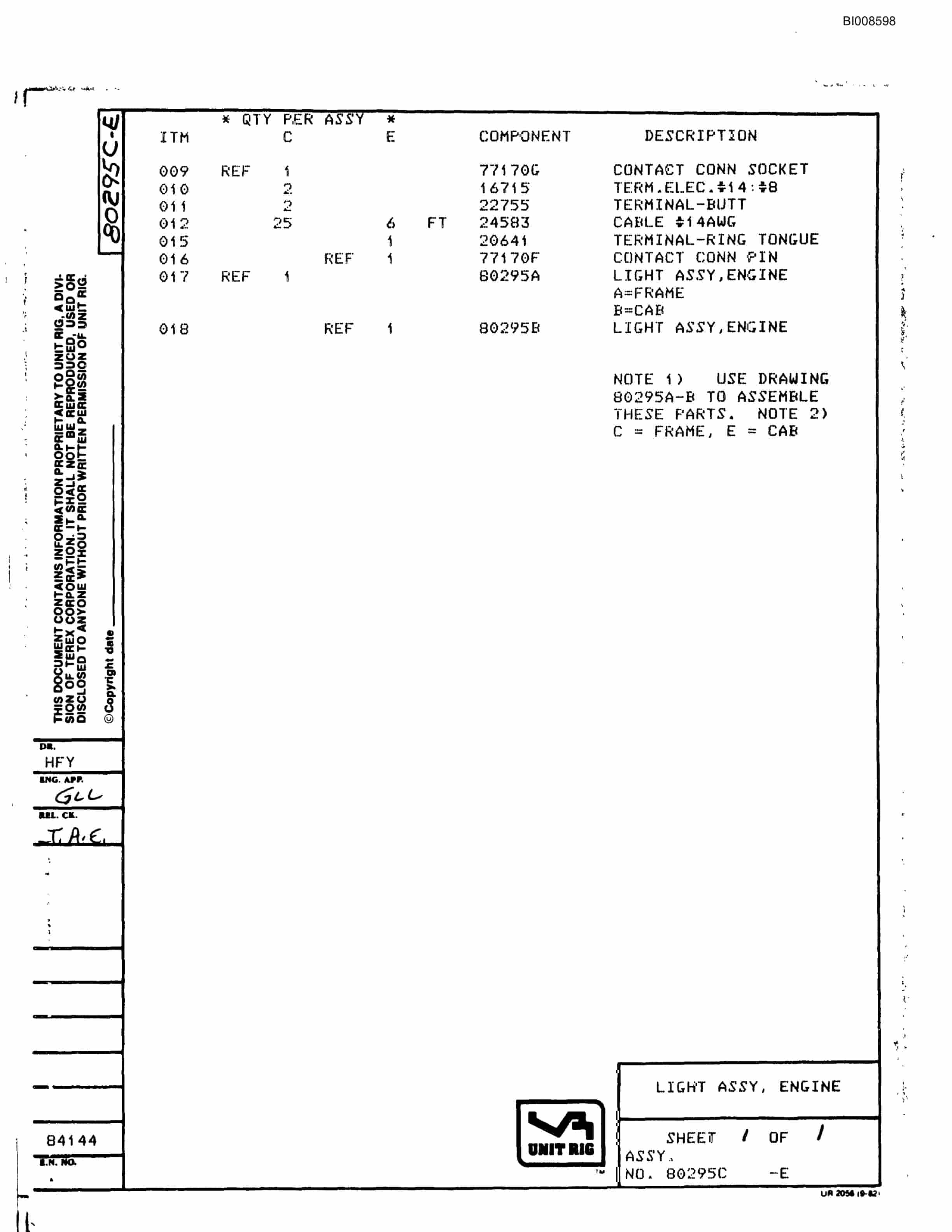 Bucyrus MT-1900 Parts Catalog BI008598-4