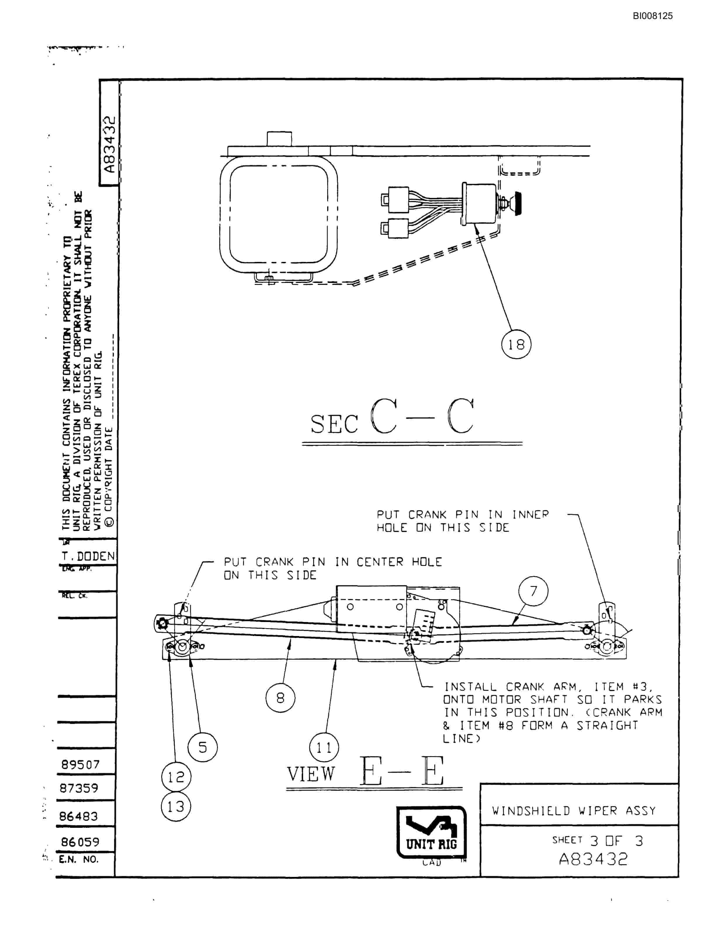 Bucyrus MT-3000 Parts Catalog BI008125-2