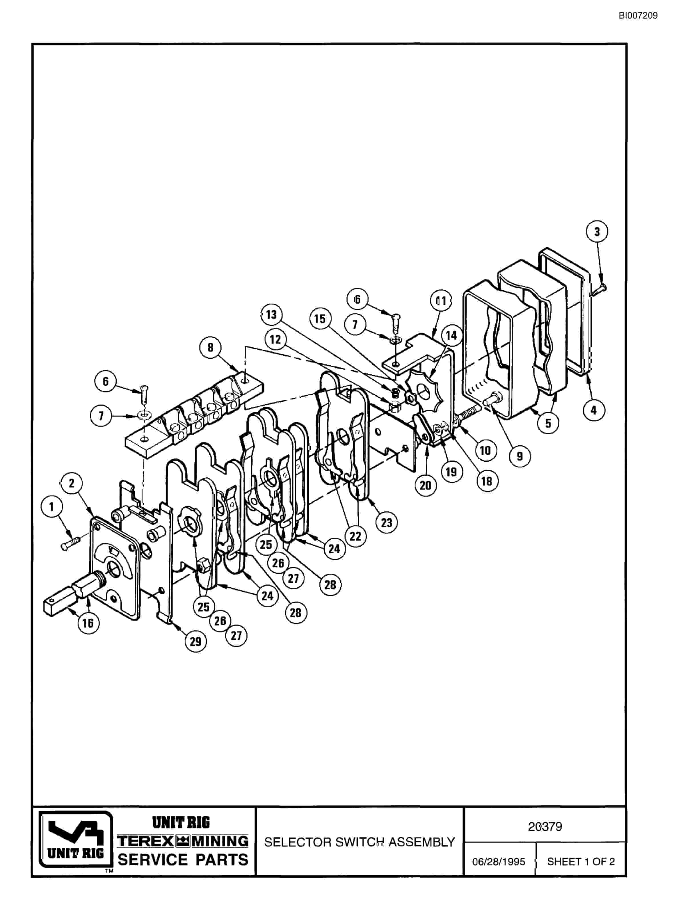 Bucyrus MT-3300AC Parts Catalog BI007209-3