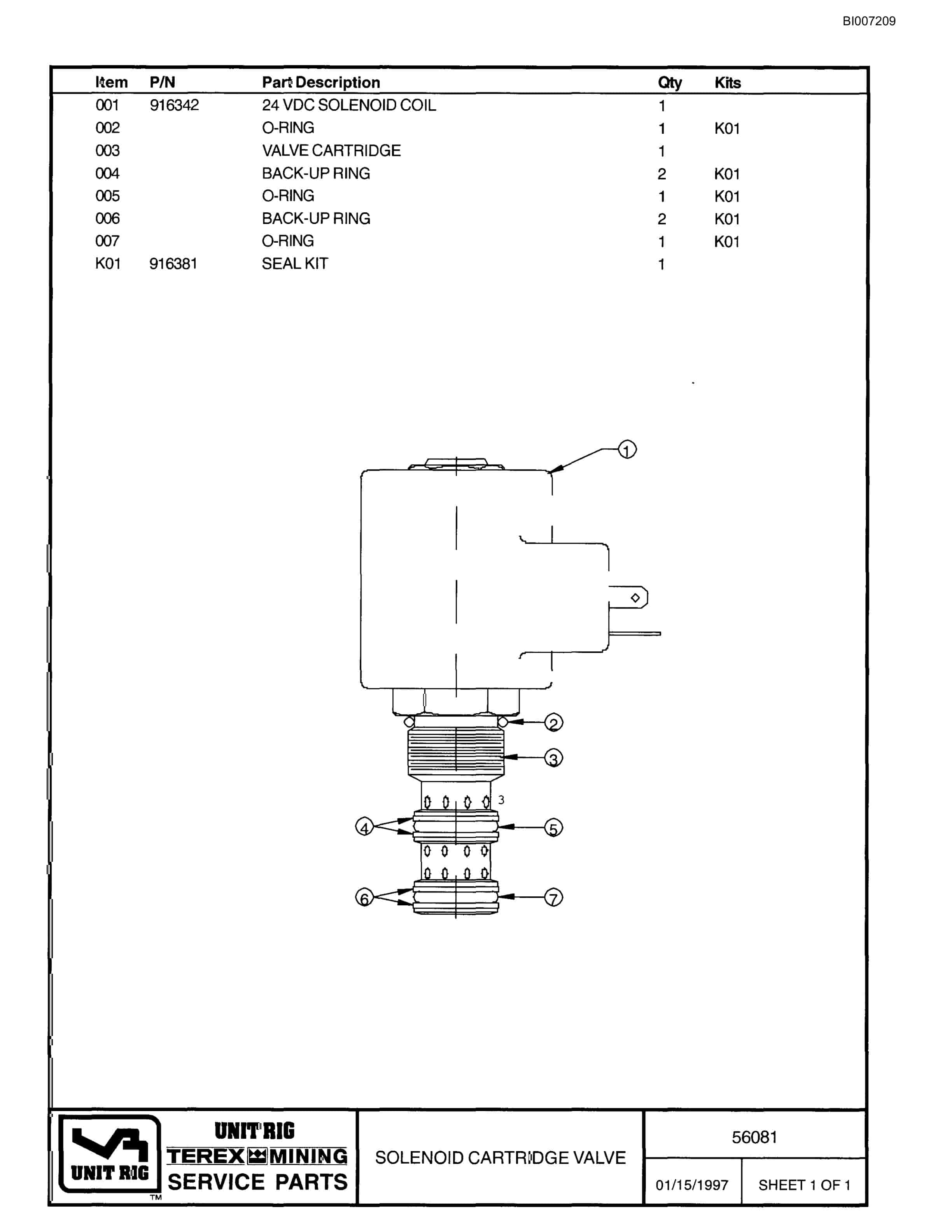 Bucyrus MT-3300AC Parts Catalog BI007209-4