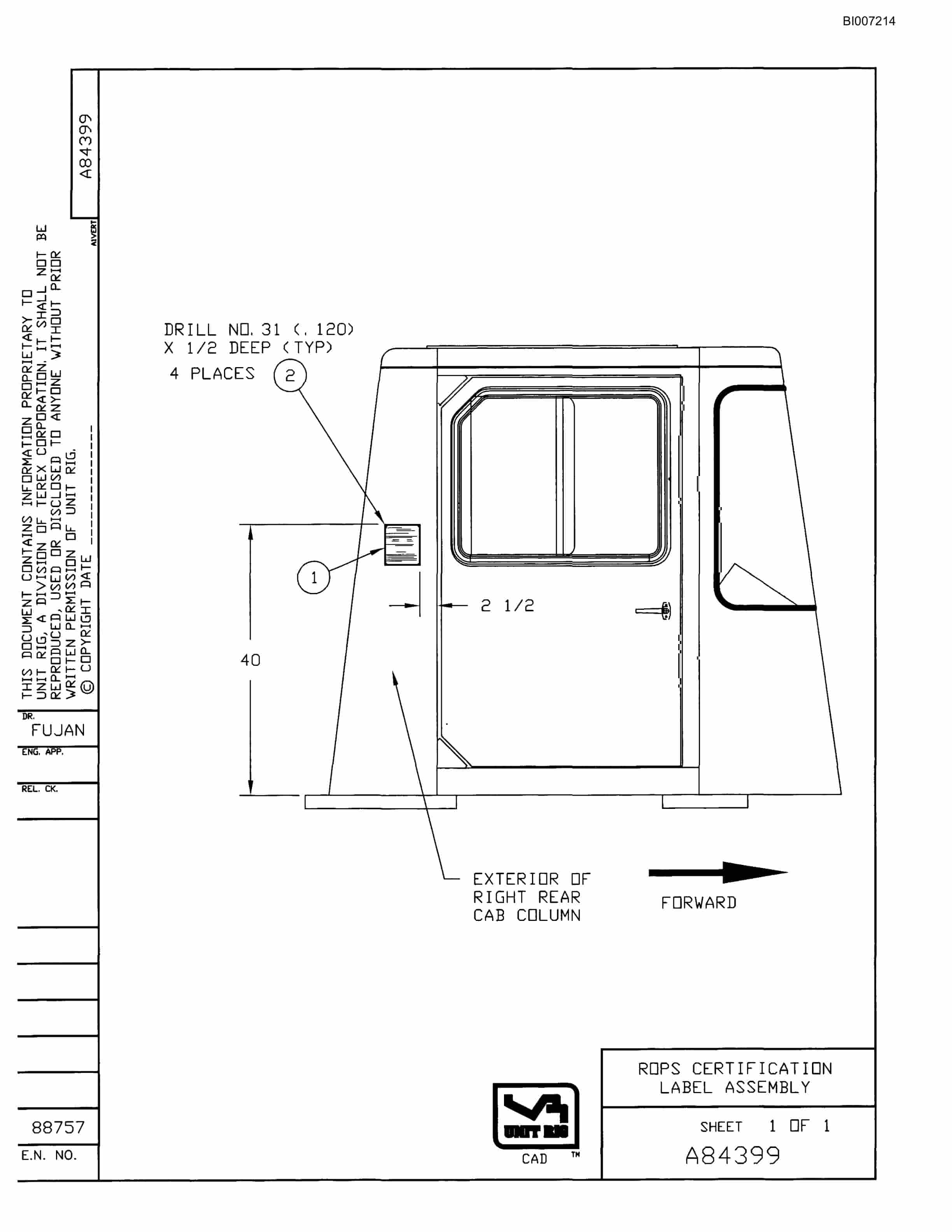 Bucyrus MT-3300AC Parts Catalog BI007214-2