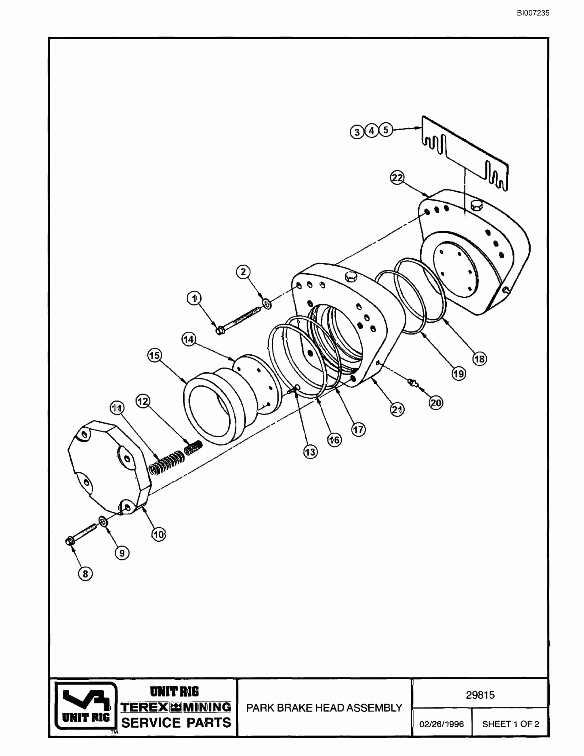Bucyrus MT-3300AC Parts Catalog BI007235-3