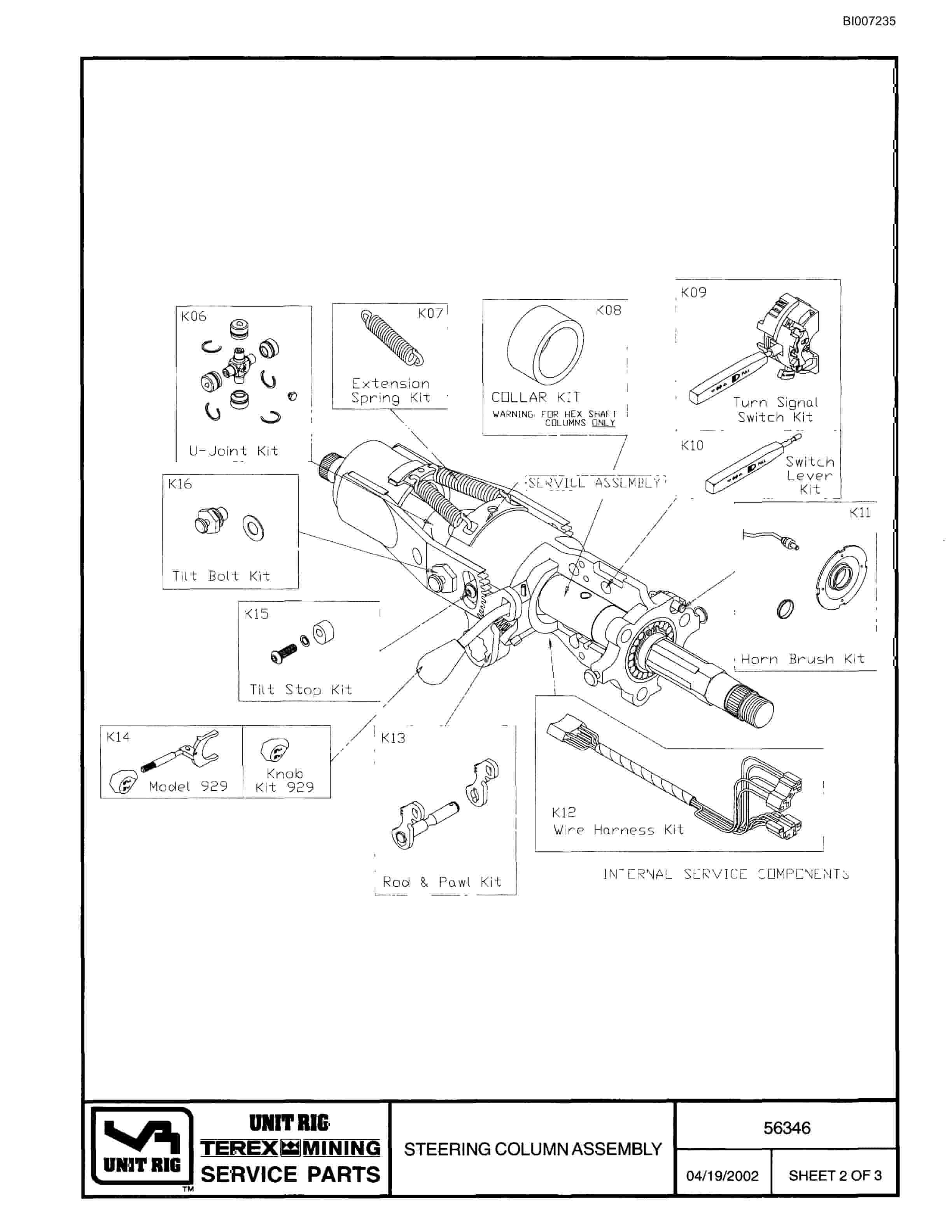 Bucyrus MT-3300AC Parts Catalog BI007235-4