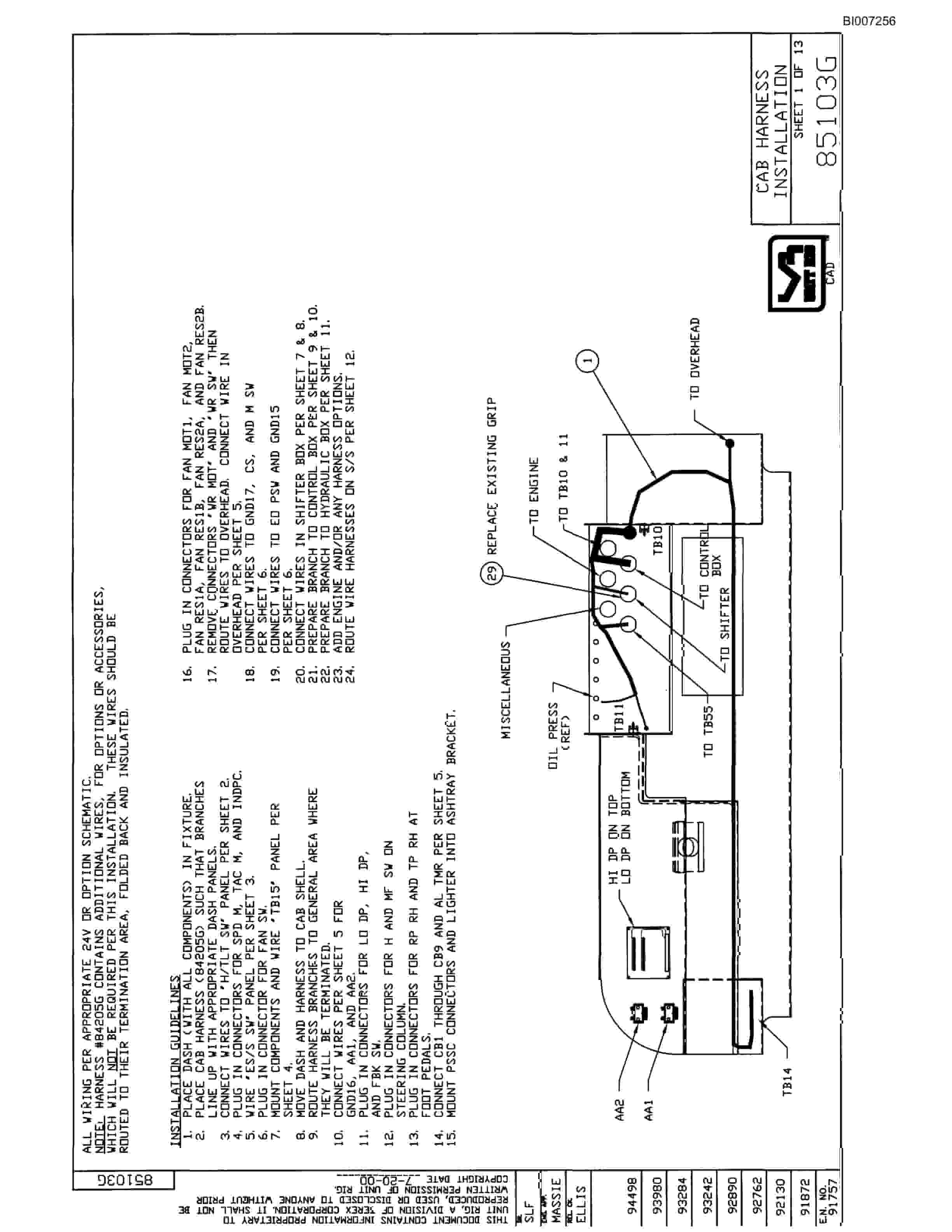 Bucyrus MT-3300AC Parts Catalog BI007256-2
