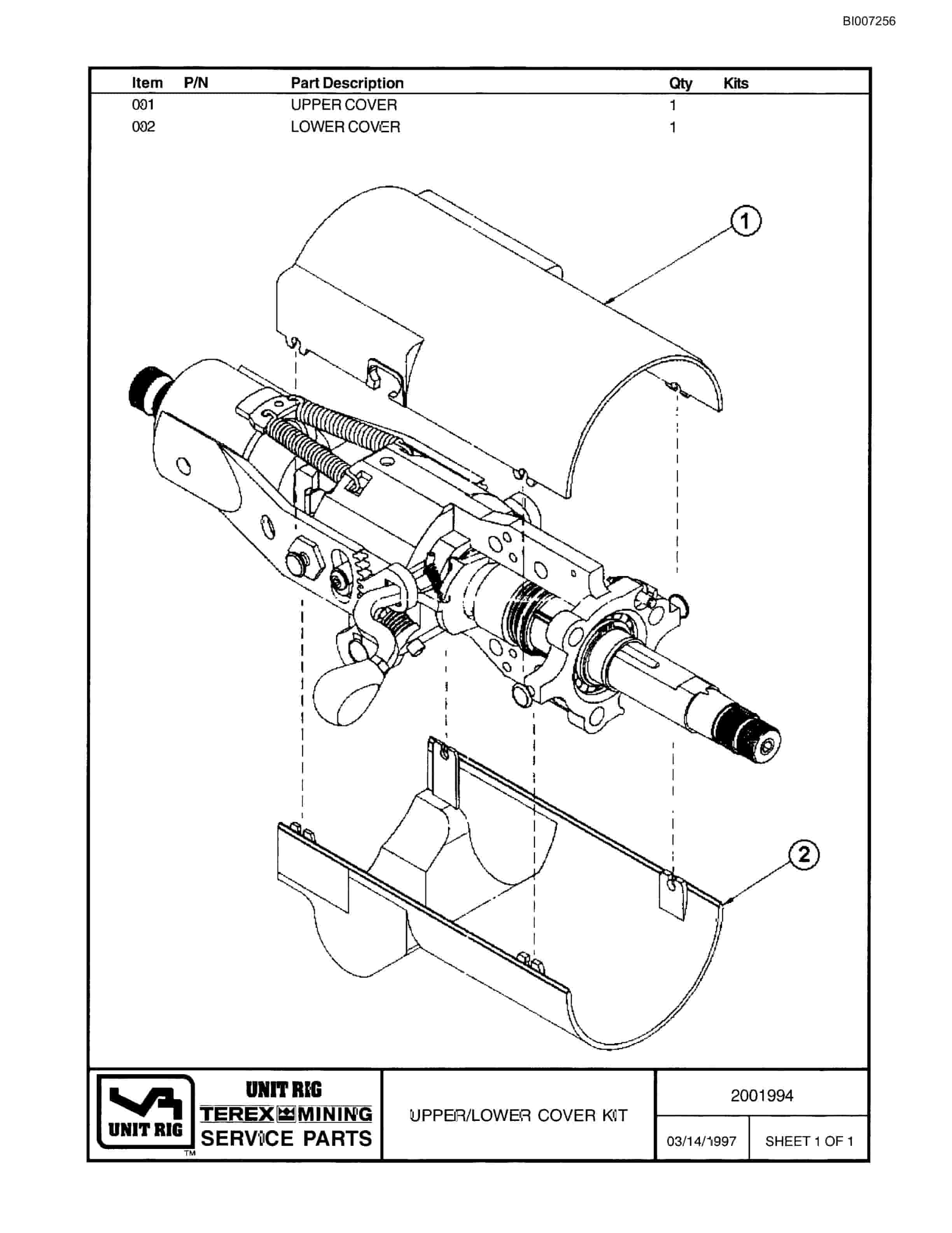 Bucyrus MT-3300AC Parts Catalog BI007256-3