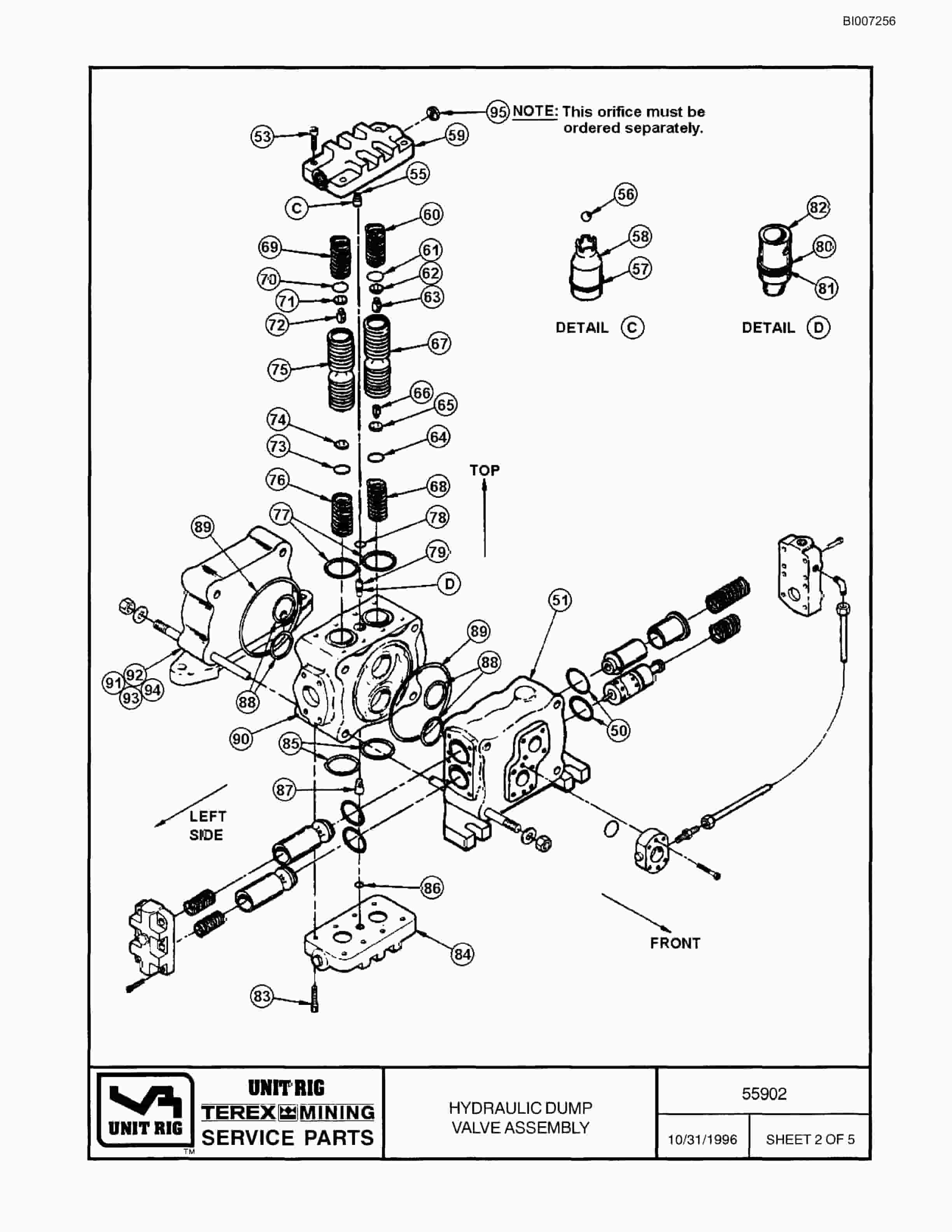 Bucyrus MT-3300AC Parts Catalog BI007256-4