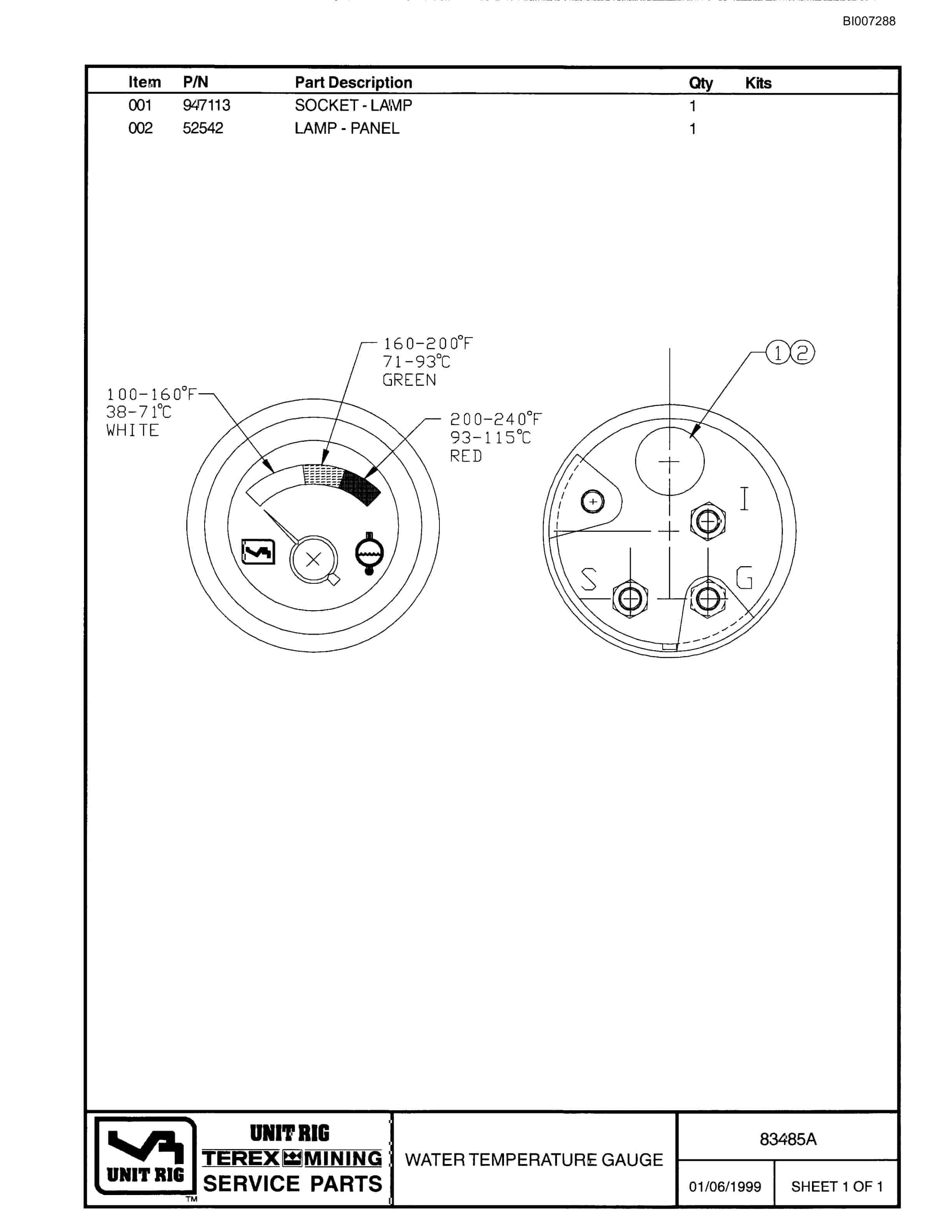 Bucyrus MT-3300AC Parts Catalog BI007288-5