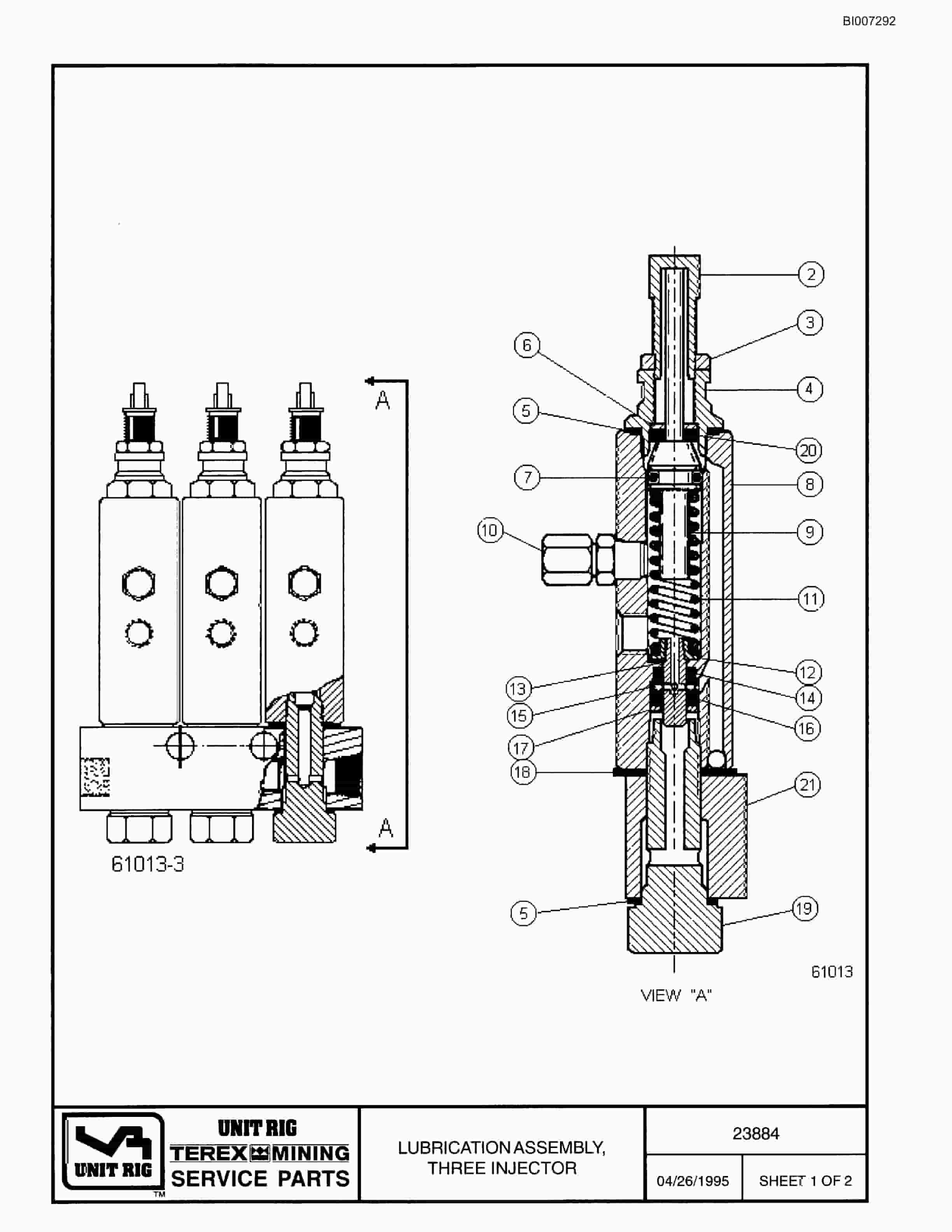 Bucyrus MT-3300AC Parts Catalog BI007292-3
