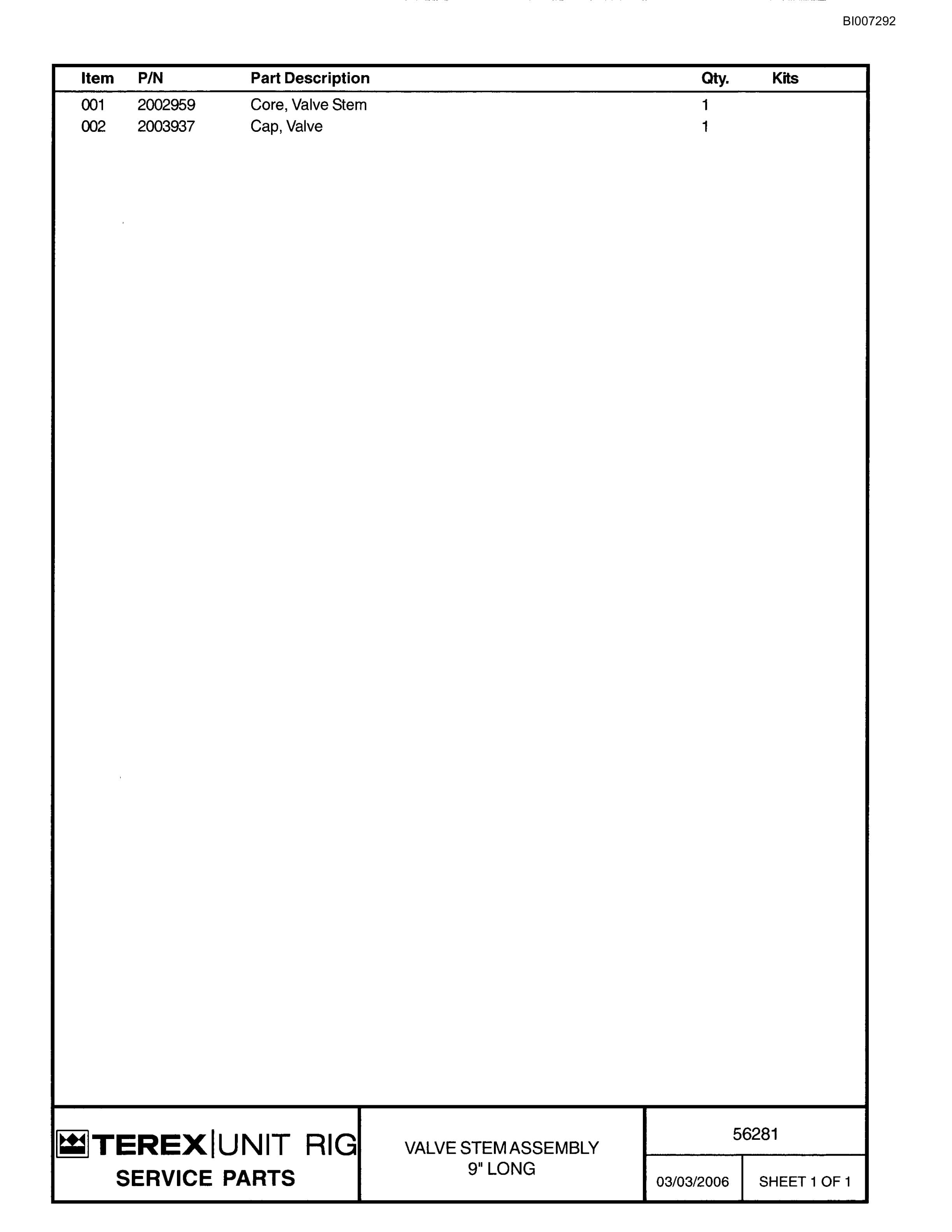 Bucyrus MT-3300AC Parts Catalog BI007292-4