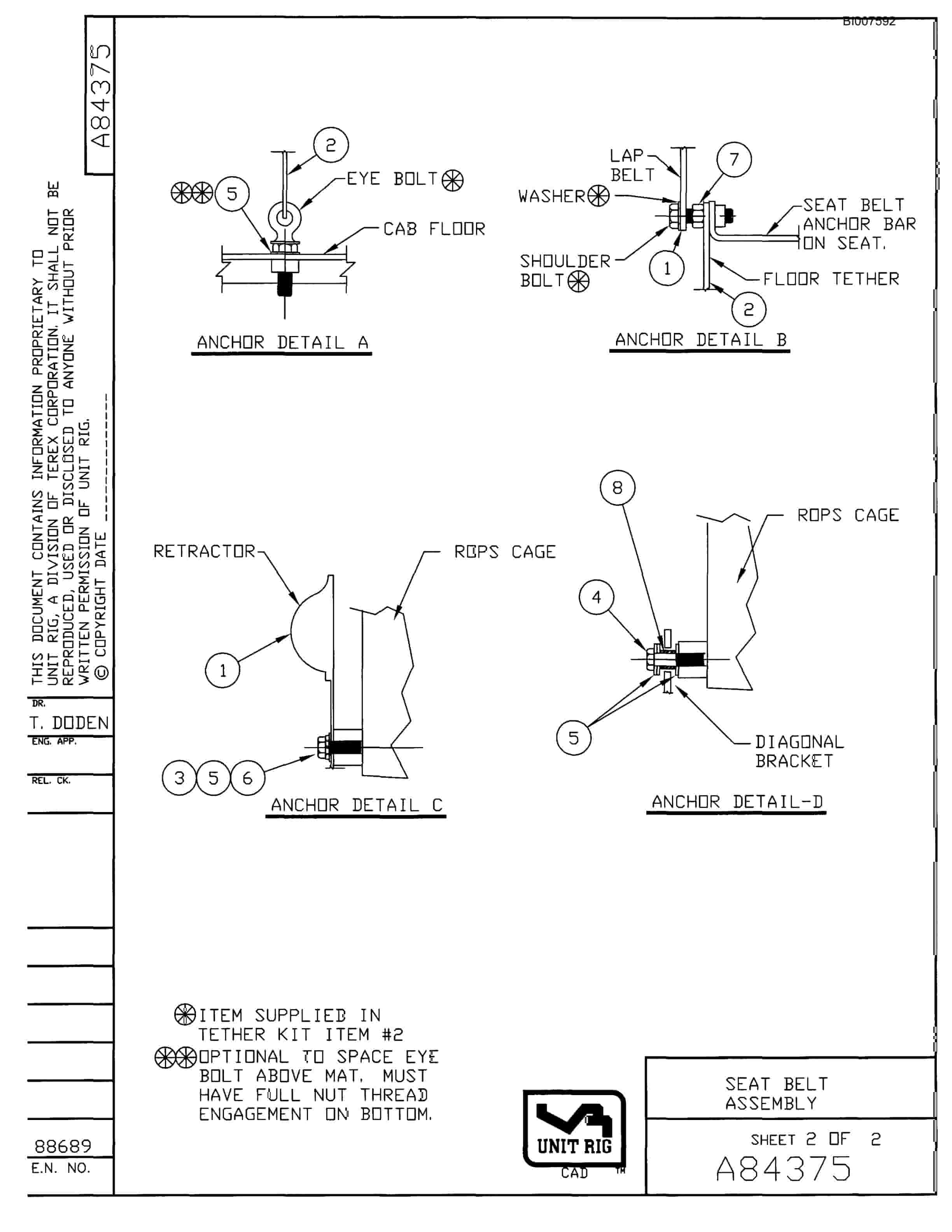 Bucyrus MT-3300AC Parts Catalog BI007592-2
