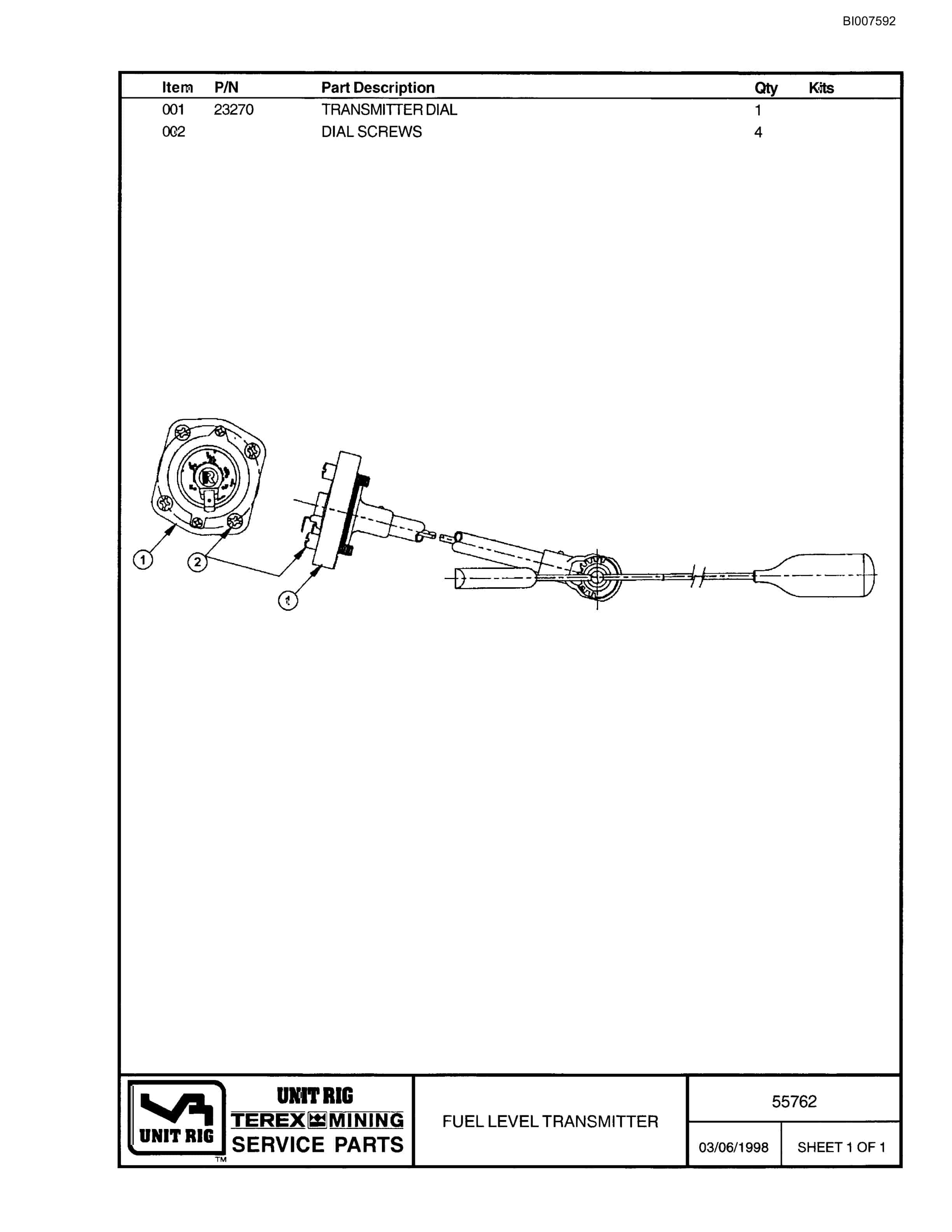 Bucyrus MT-3300AC Parts Catalog BI007592-4