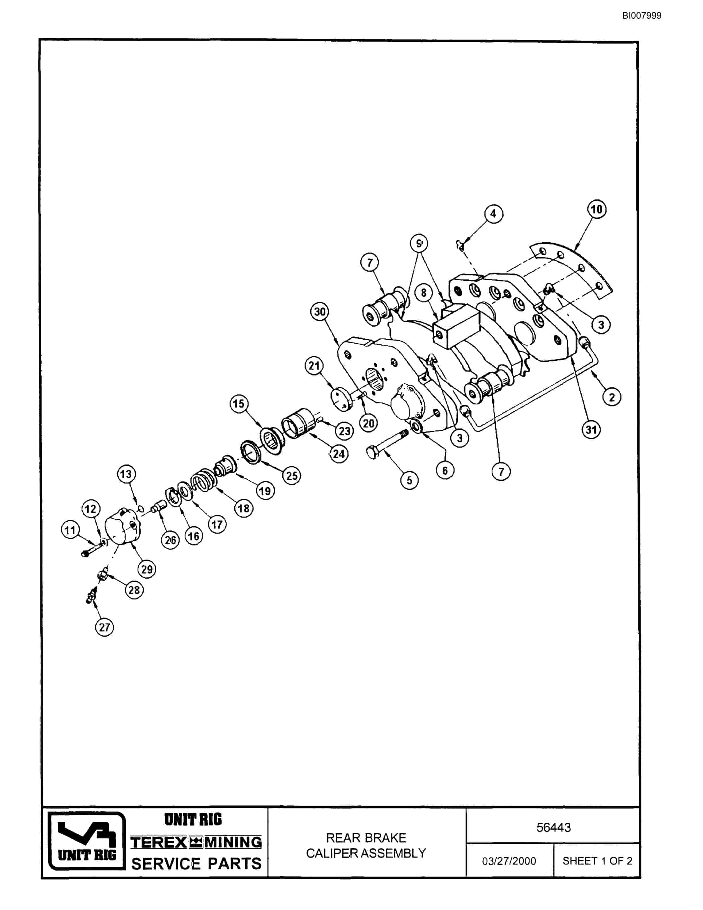 Bucyrus MT-3300AC Parts Catalog BI007999-5