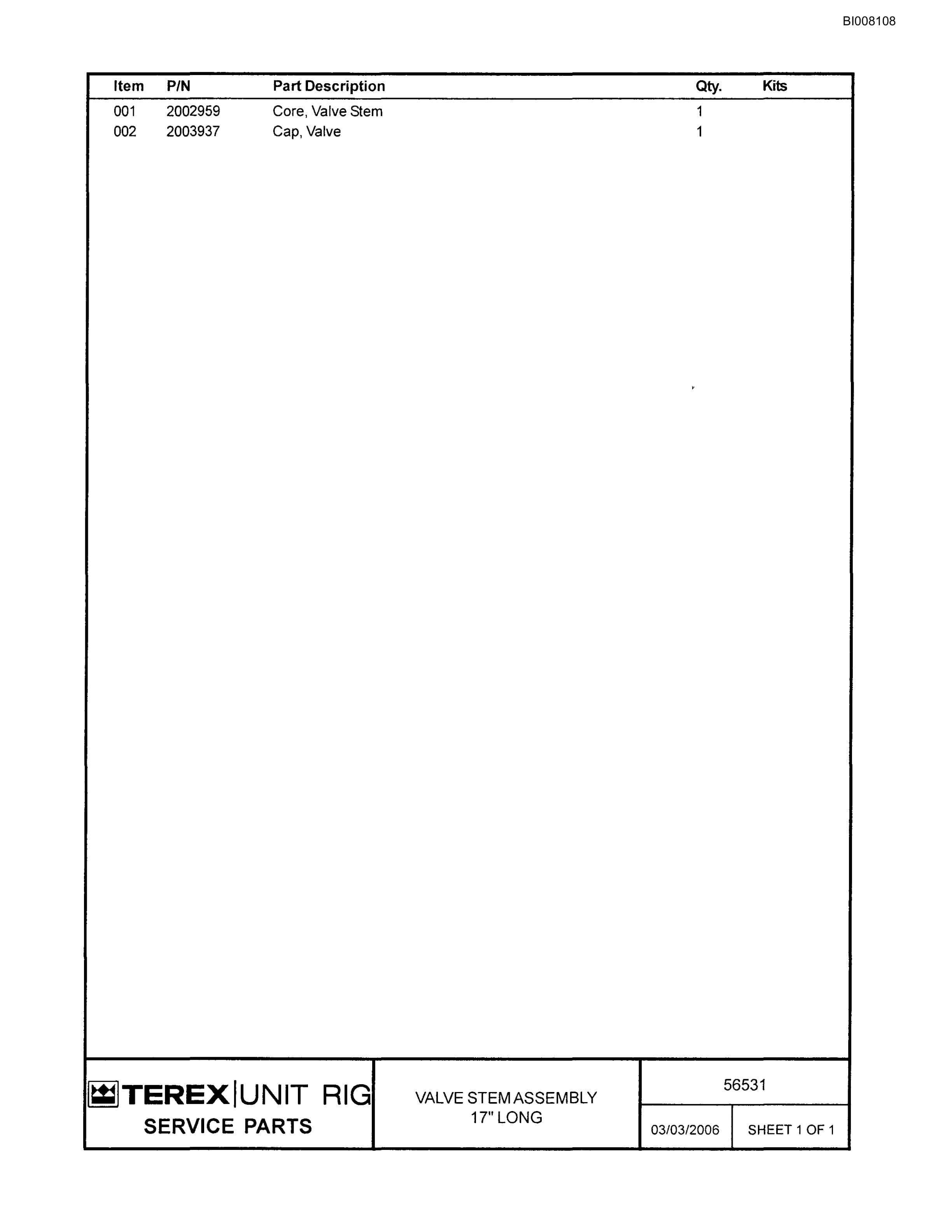 Bucyrus MT-3300AC Parts Catalog BI008108-5