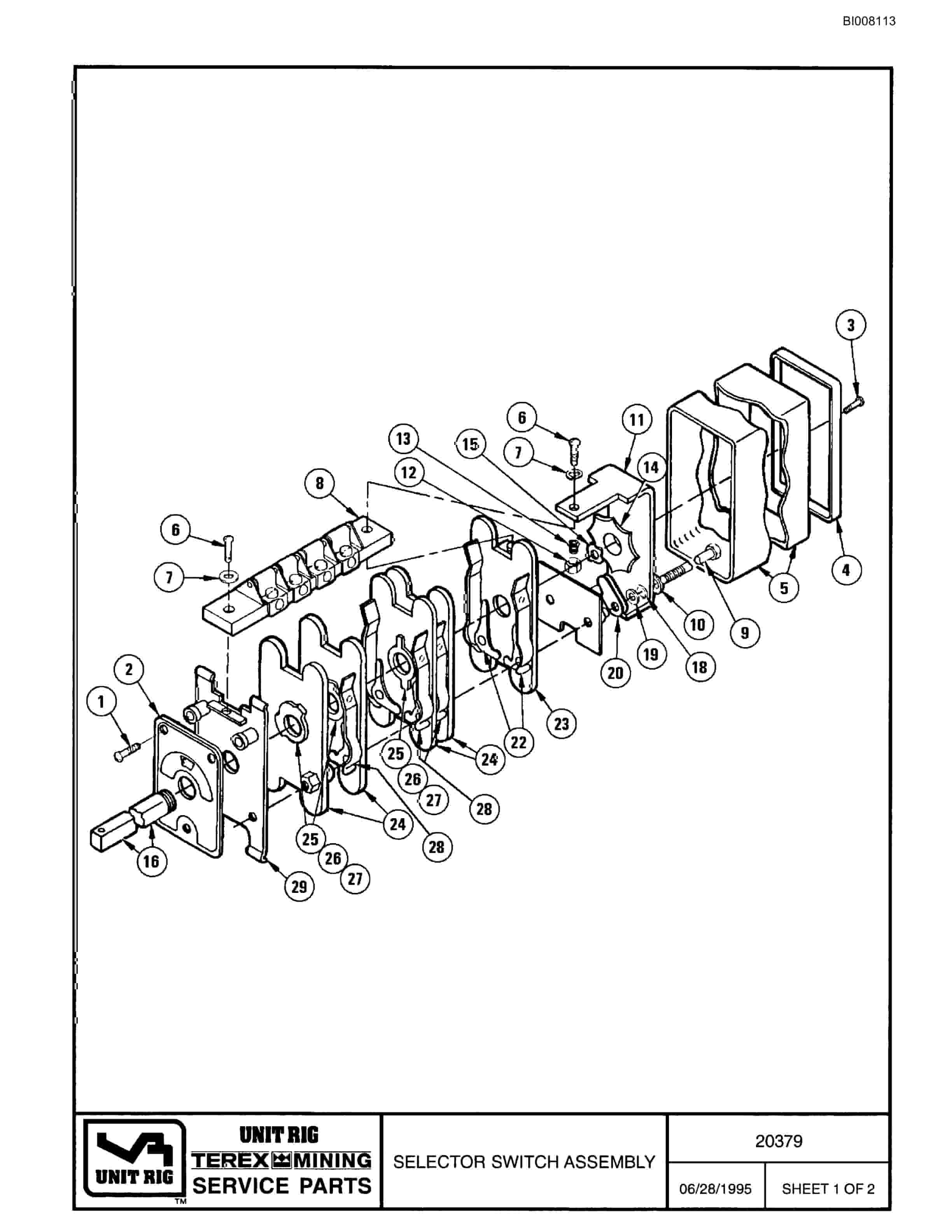 Bucyrus MT-3300AC Parts Catalog BI008113-3