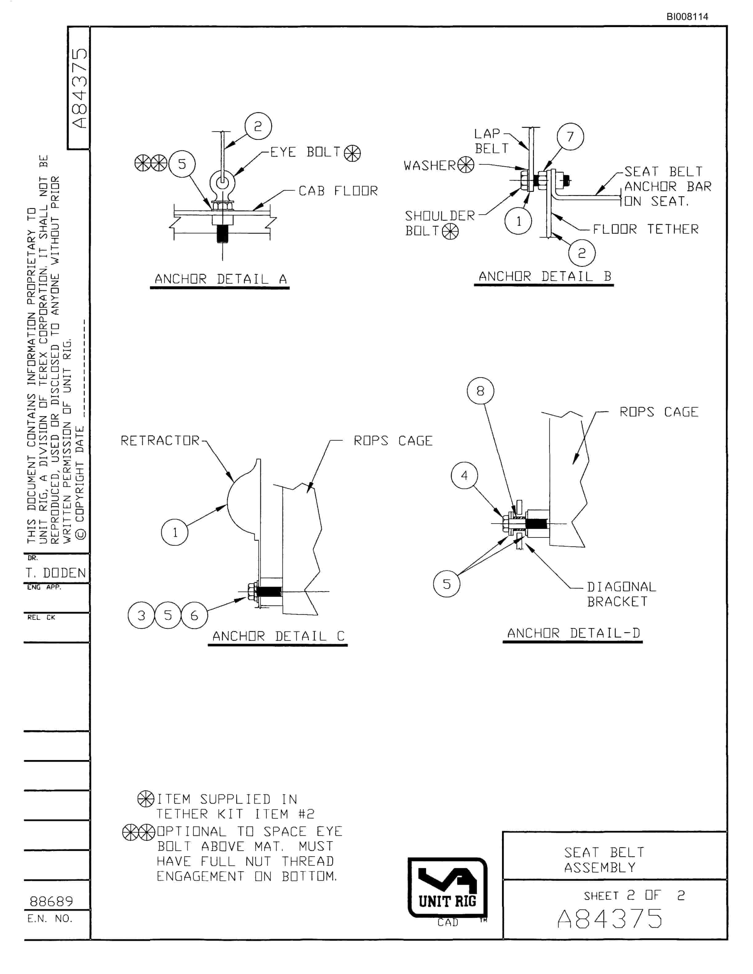 Bucyrus MT-3300AC Parts Catalog BI008114-2