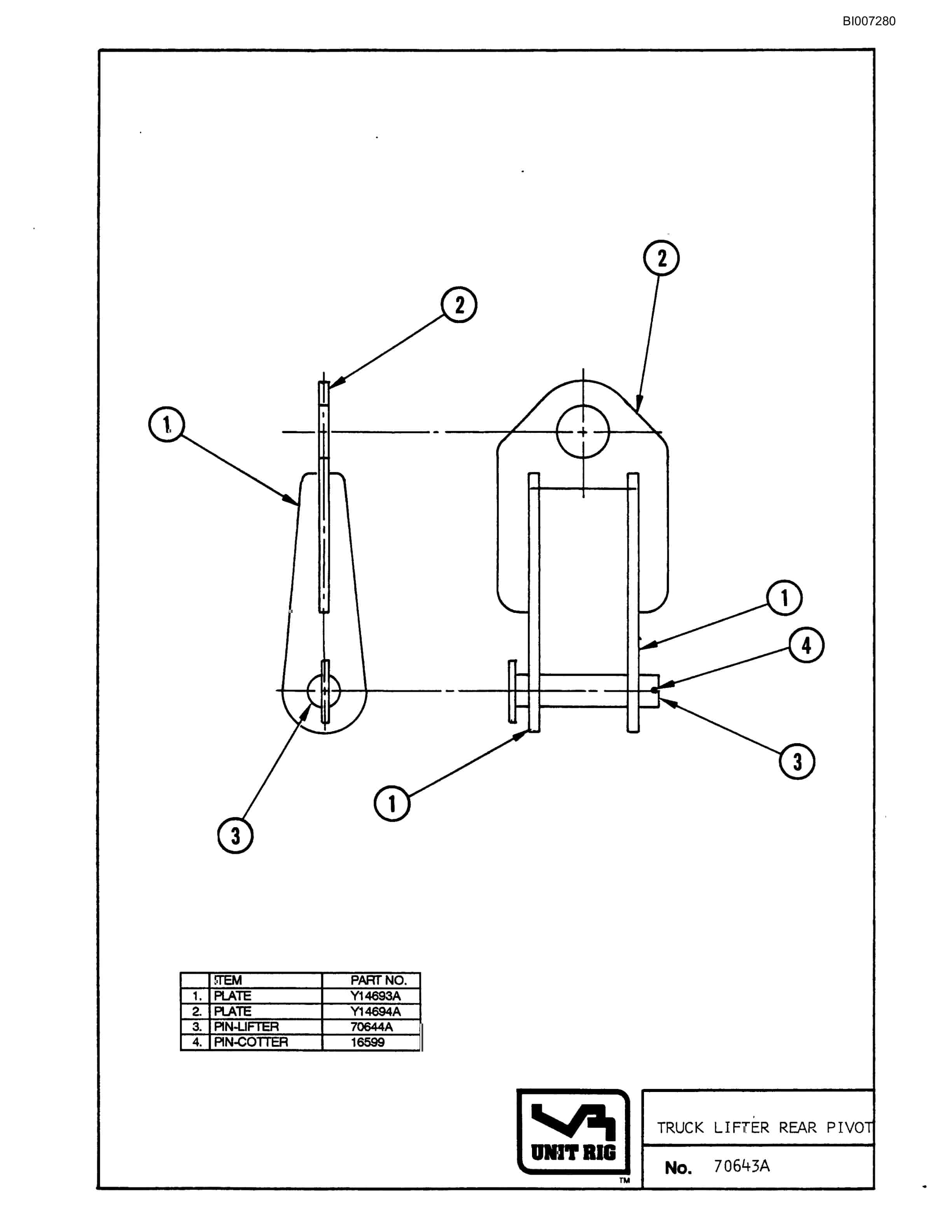 Bucyrus MT-3600 Parts Catalog BI007280-3