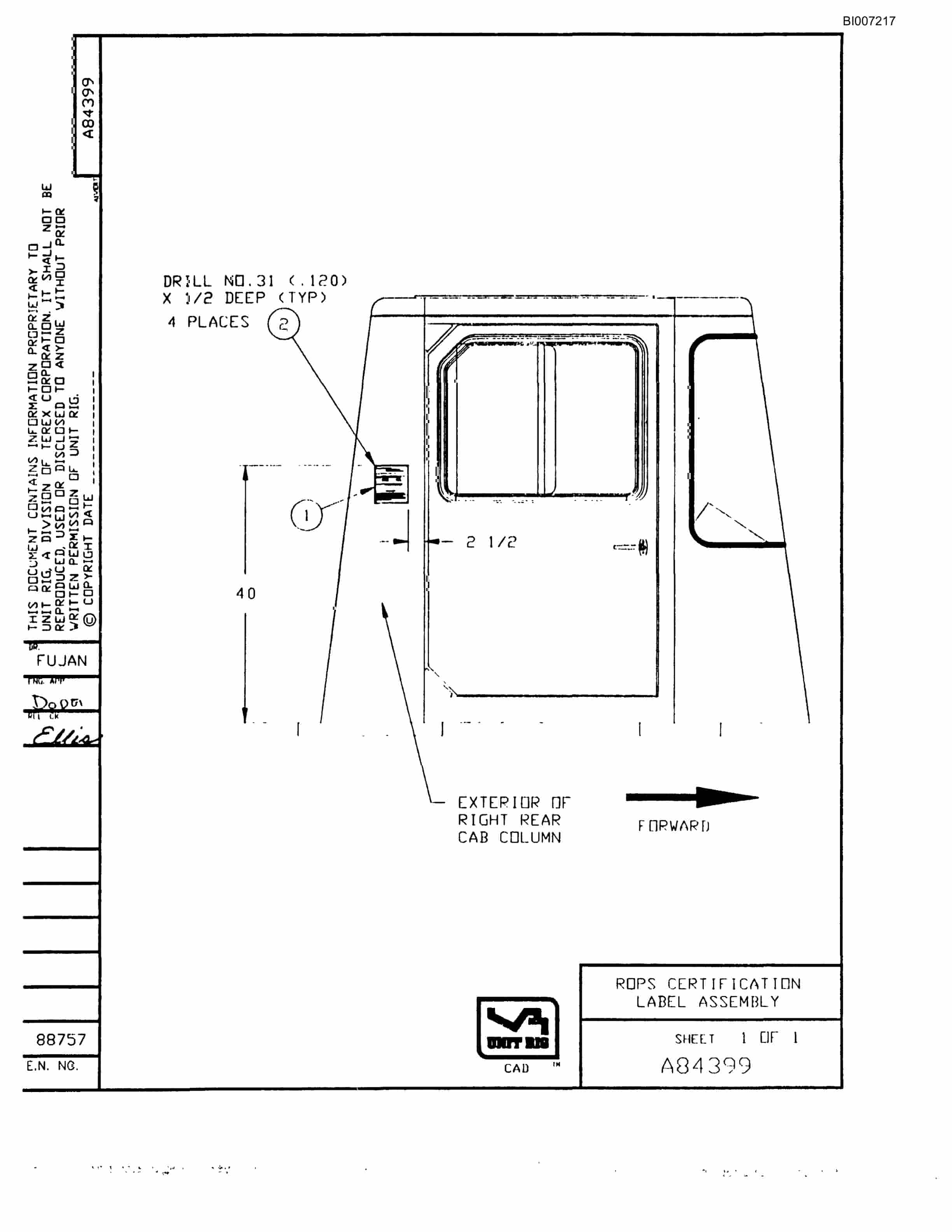 Bucyrus MT-3600B Parts Catalog BI007217-2