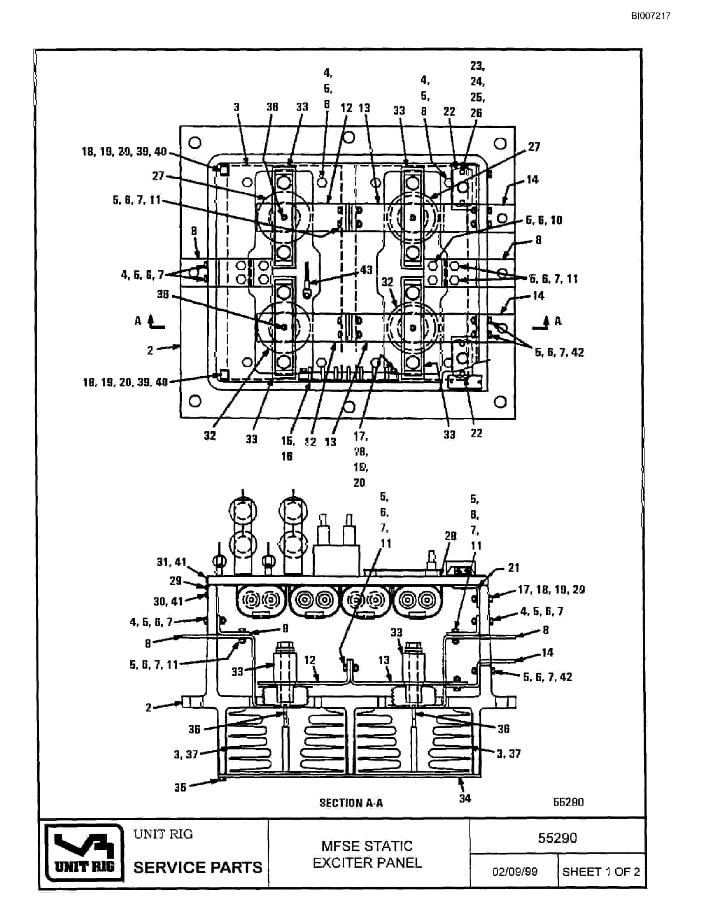 Bucyrus MT-3600B Parts Catalog BI007217-3