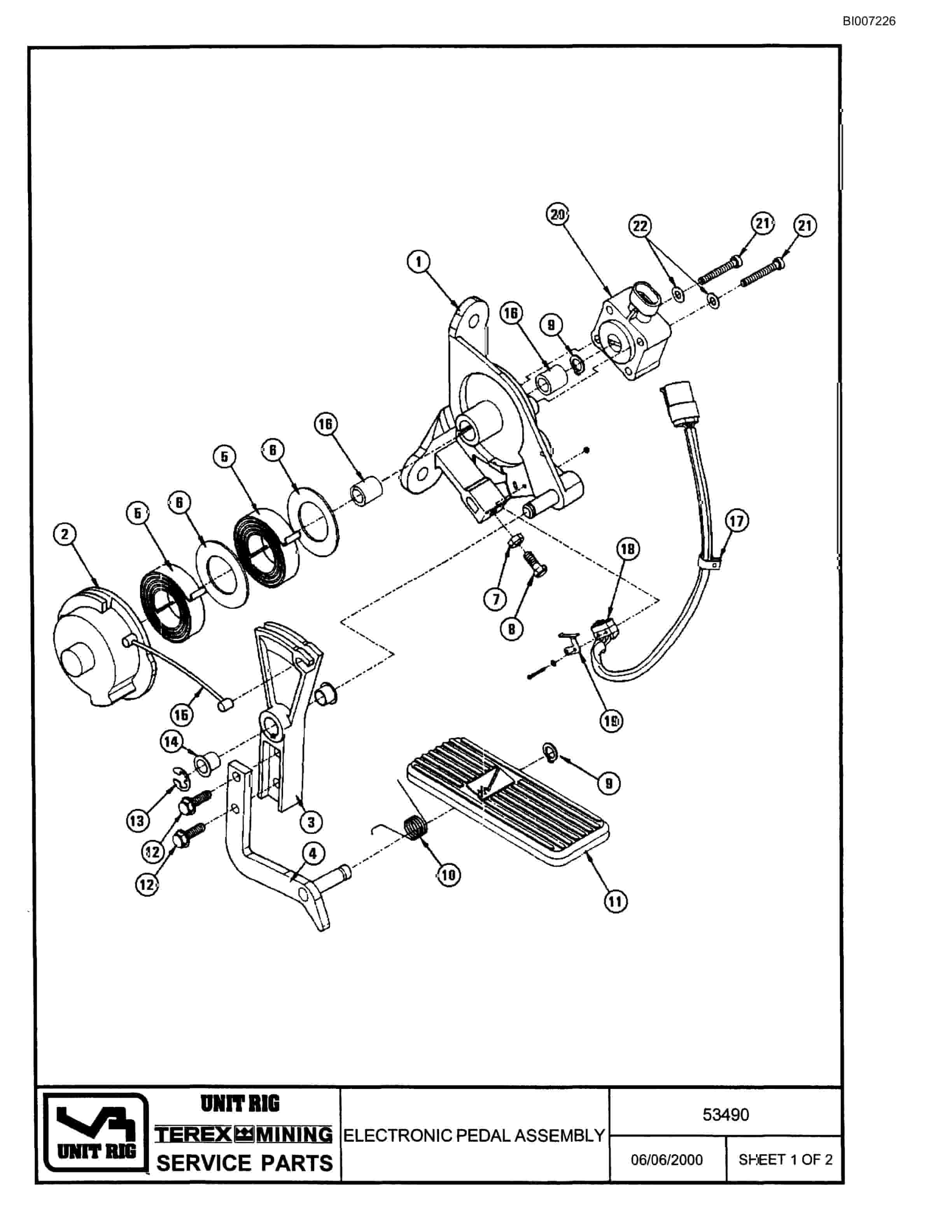 Bucyrus MT-3600B Parts Catalog BI007226-3