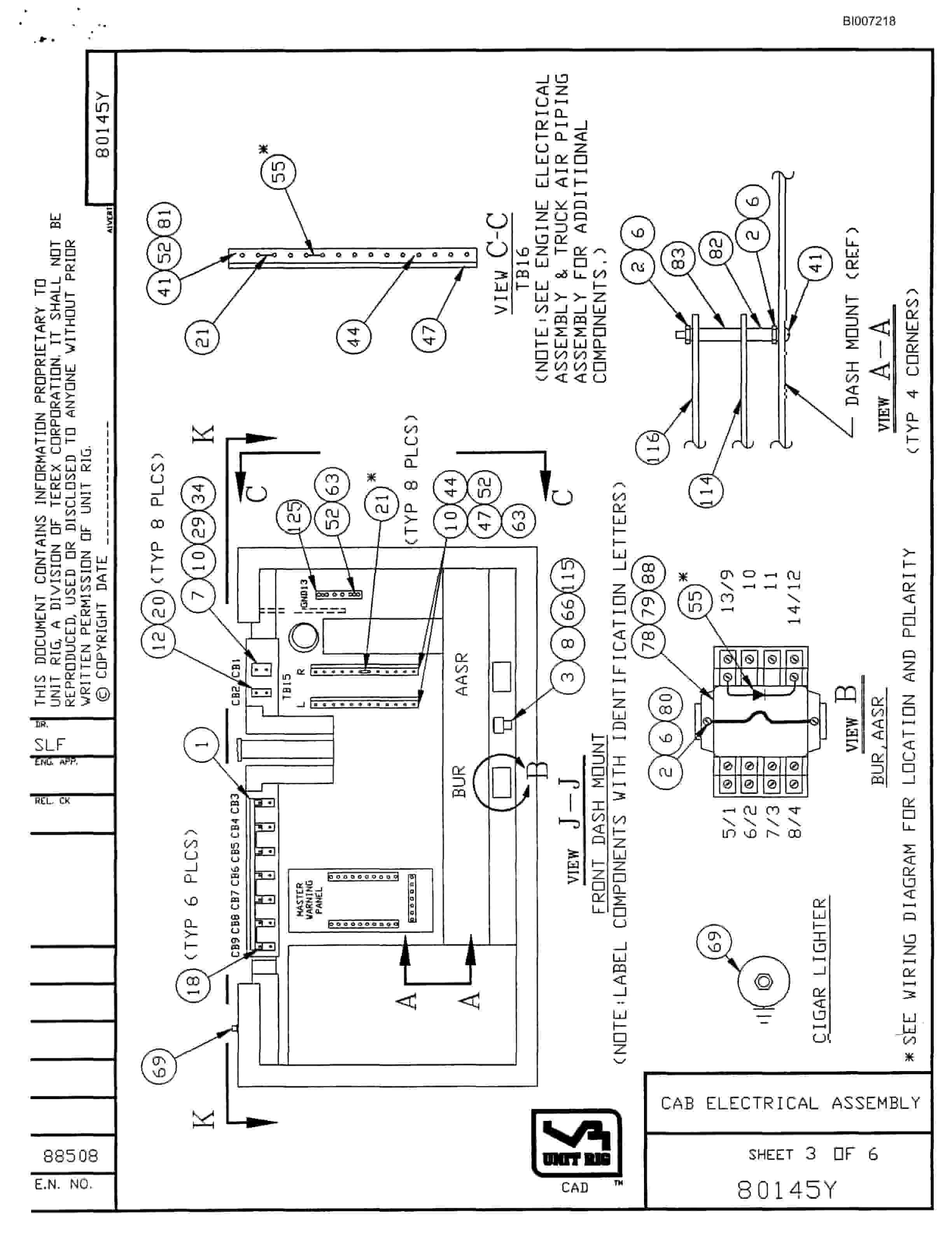 Bucyrus MT-3700 Parts Catalog BI007218-2
