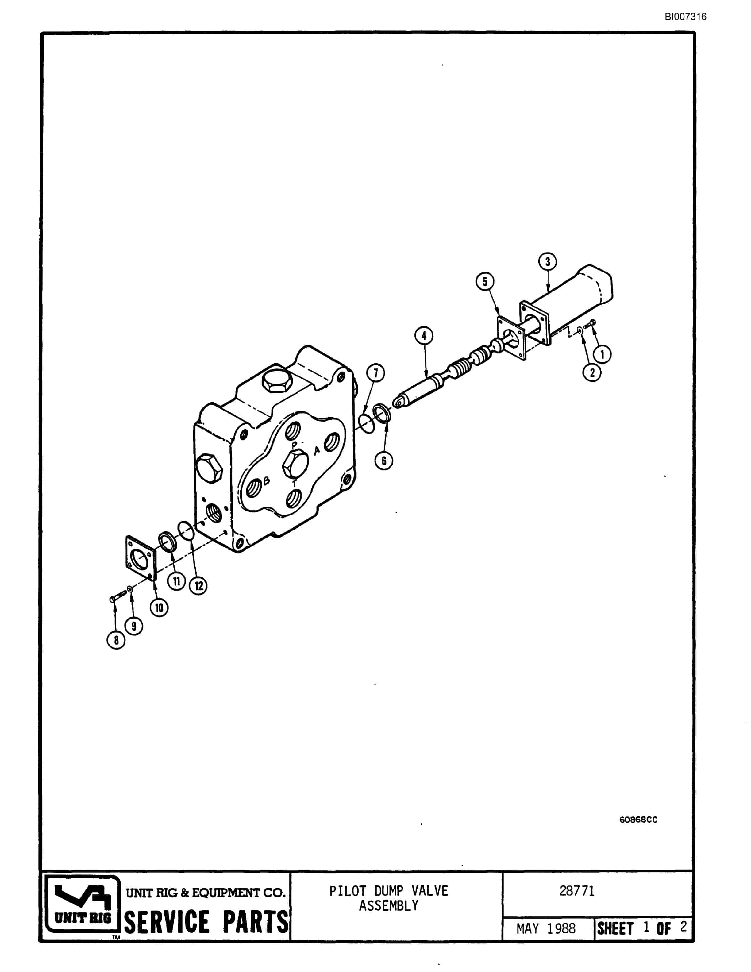 Bucyrus MT-3700 Parts Catalog BI007316-4