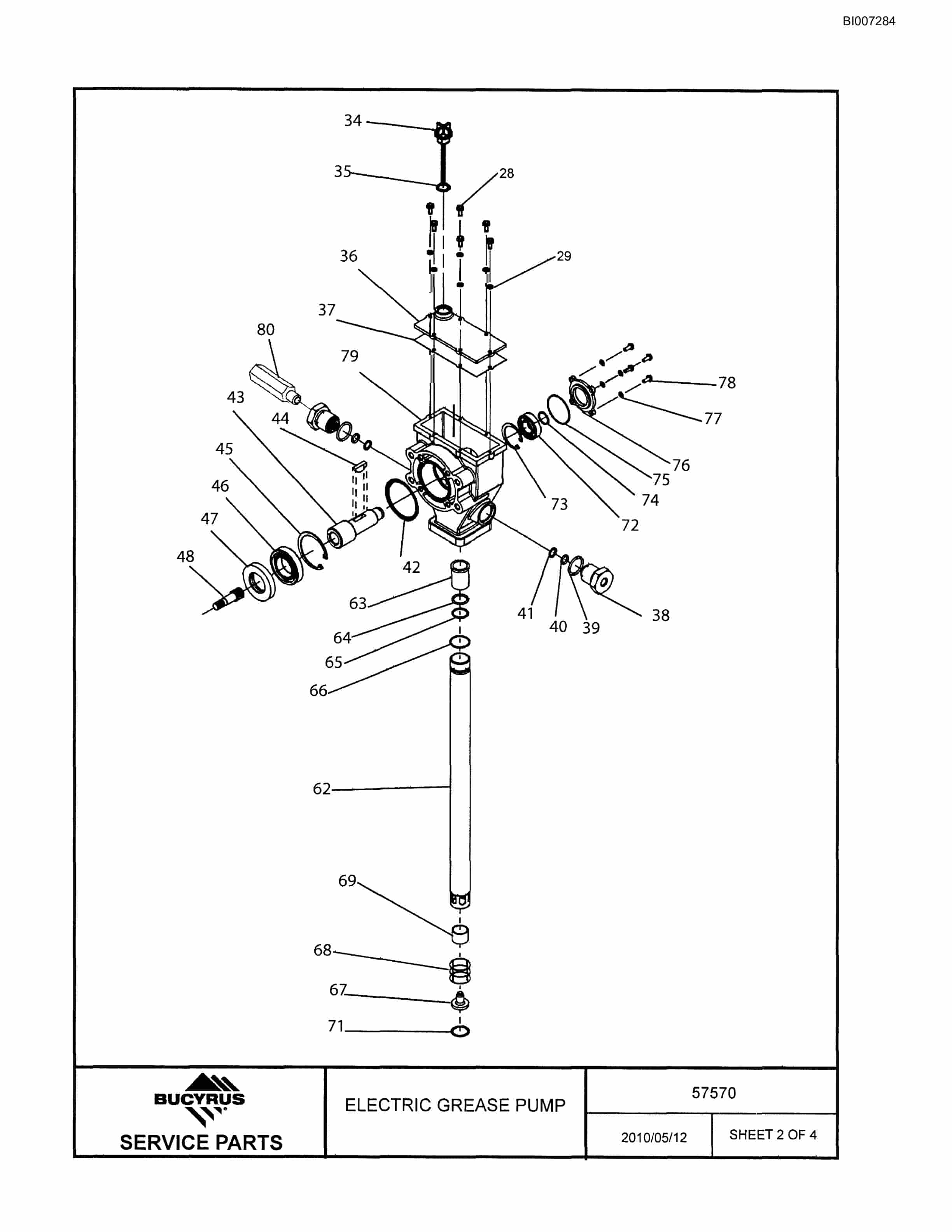 Bucyrus MT-3700AC Parts Catalog BI007284-4