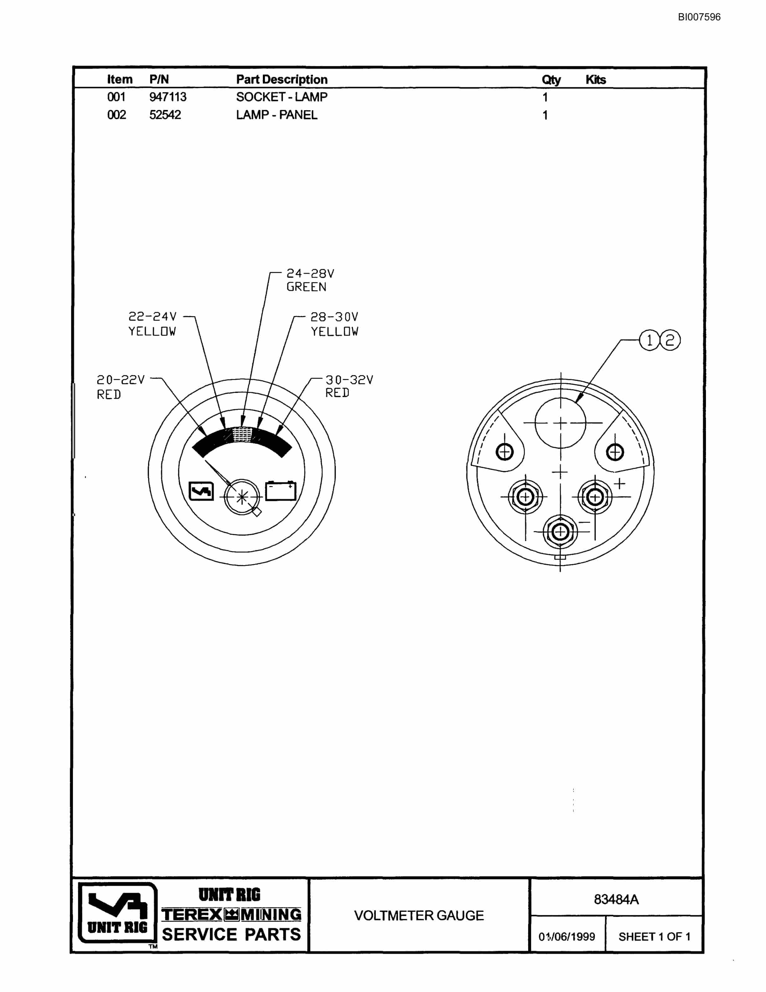 Bucyrus MT-3700AC Parts Catalog BI007596-5