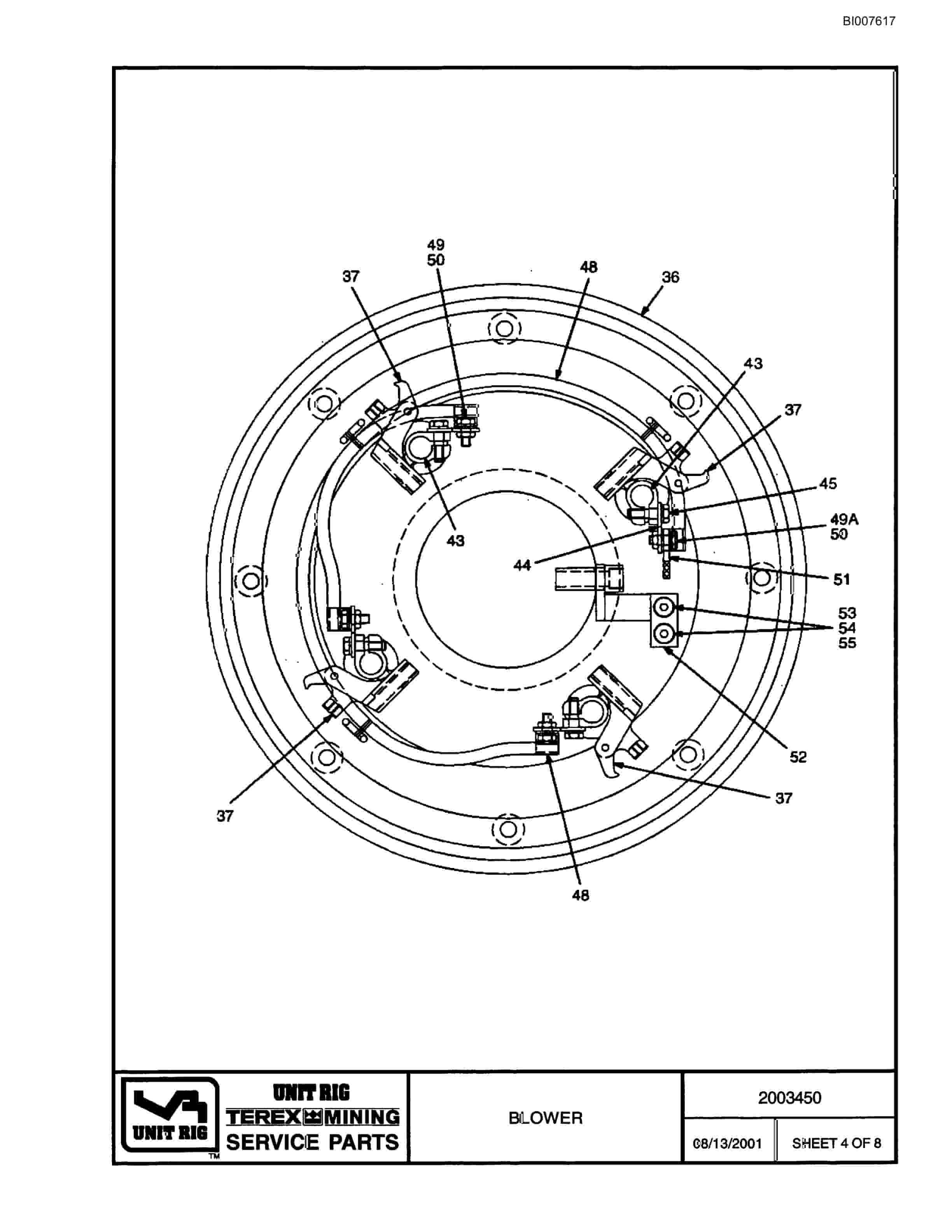 Bucyrus MT-3700AC Parts Catalog BI007617-3