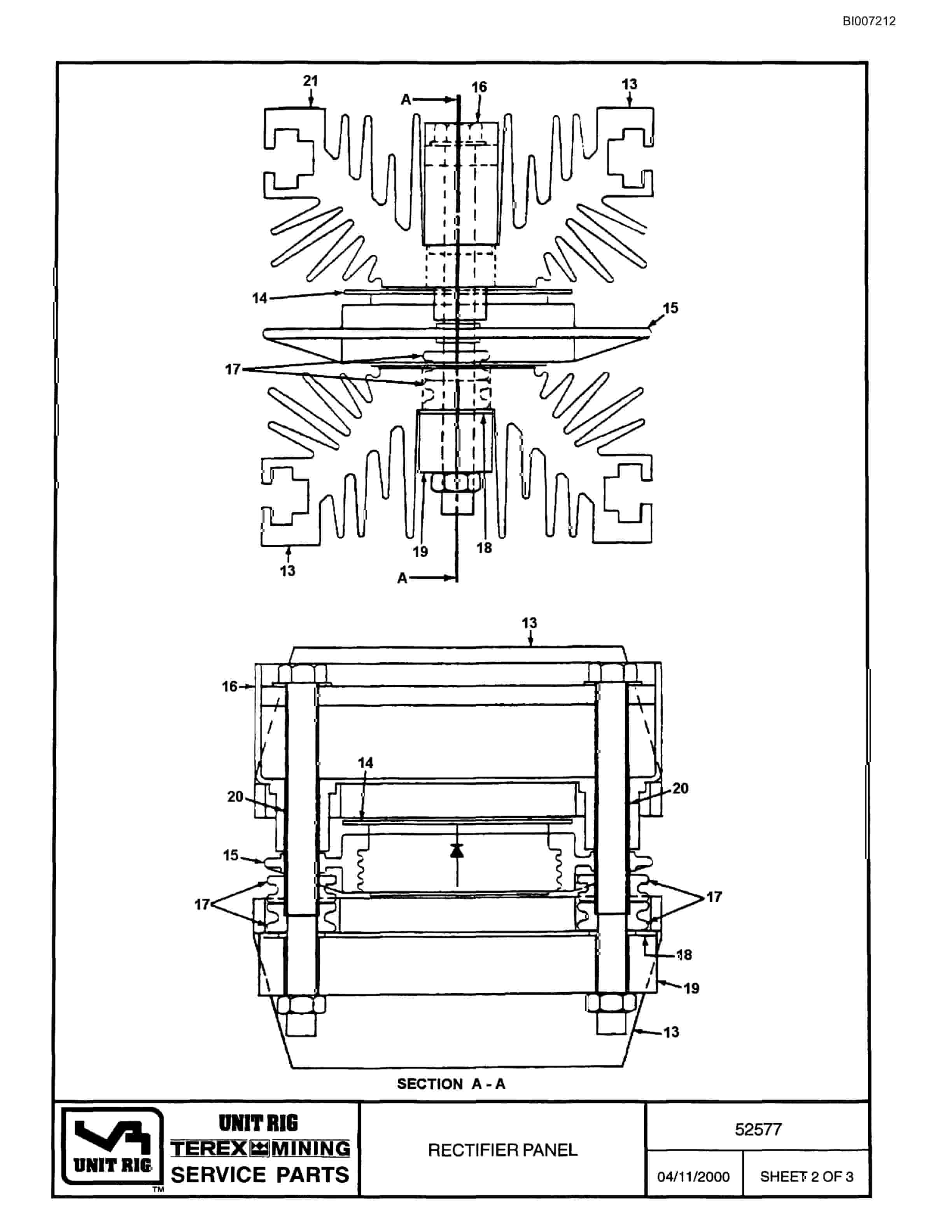 Bucyrus MT-3700B Parts Catalog BI007212-3