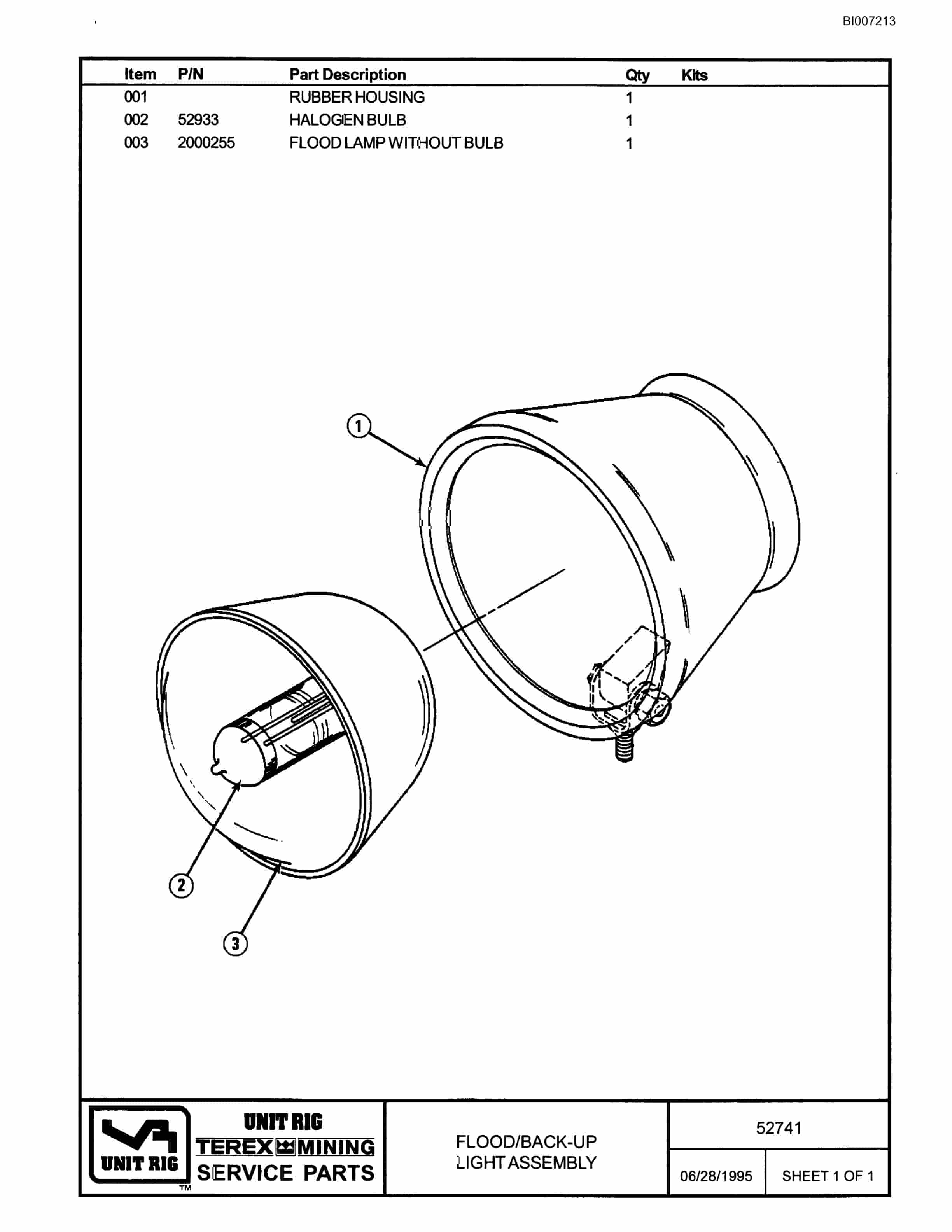 Bucyrus MT-3700B Parts Catalog BI007213-3