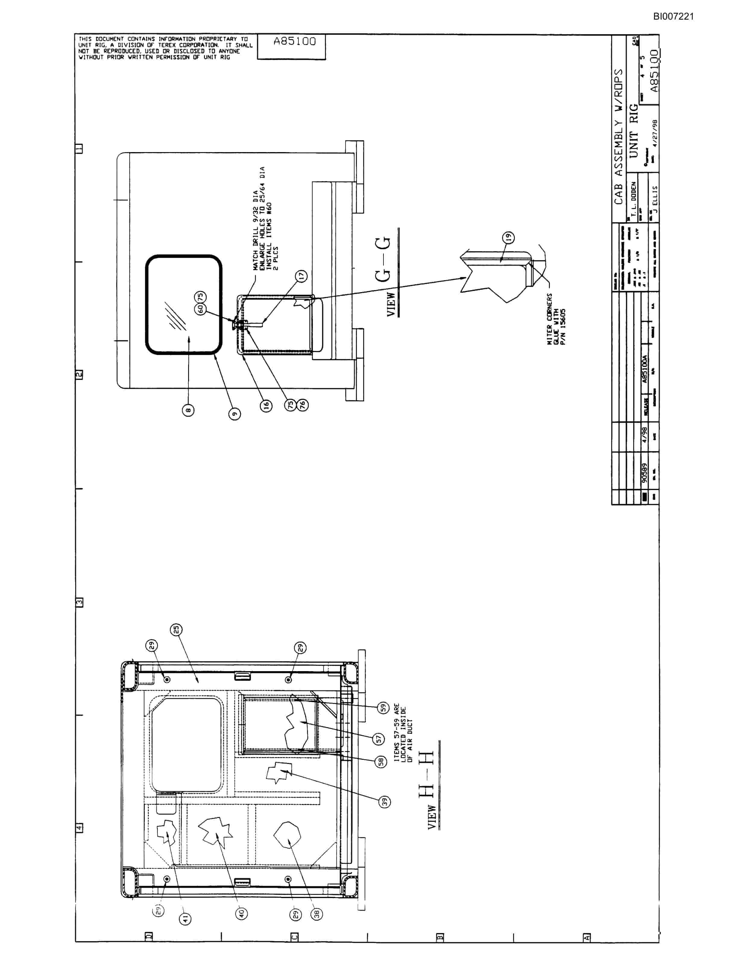 Bucyrus MT-3700B Parts Catalog BI007221-2