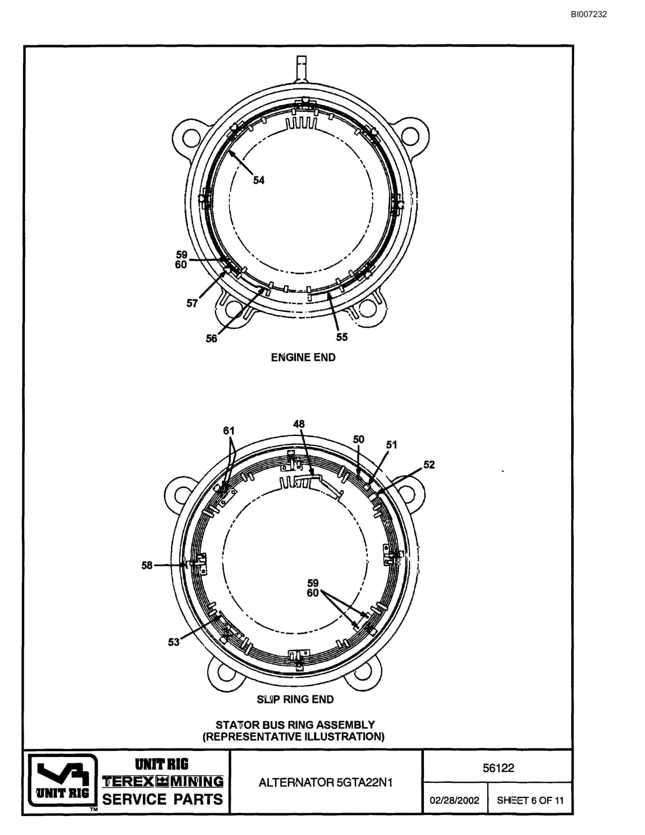 Bucyrus MT-3700B Parts Catalog BI007232-4