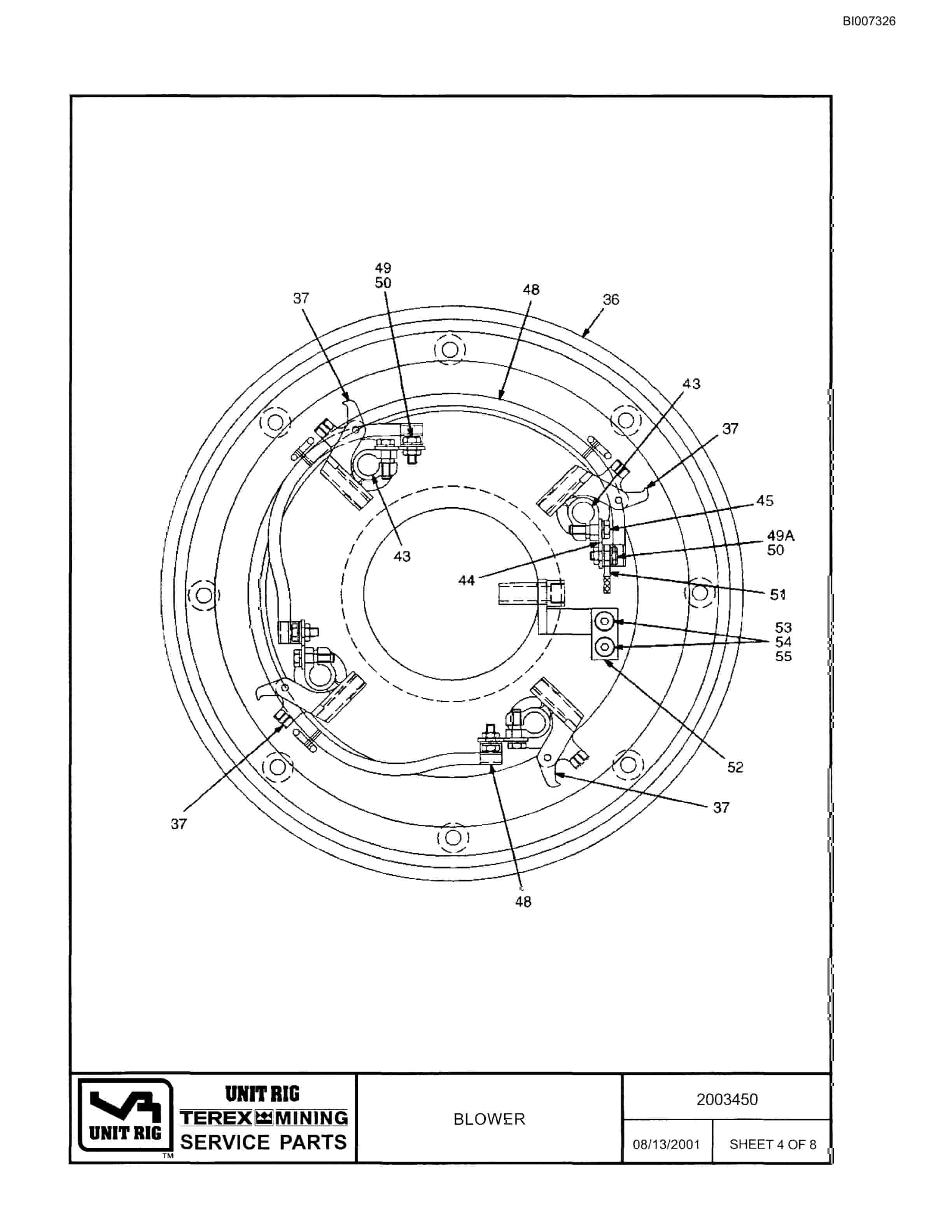 Bucyrus MT-3700B Parts Catalog BI007326-3