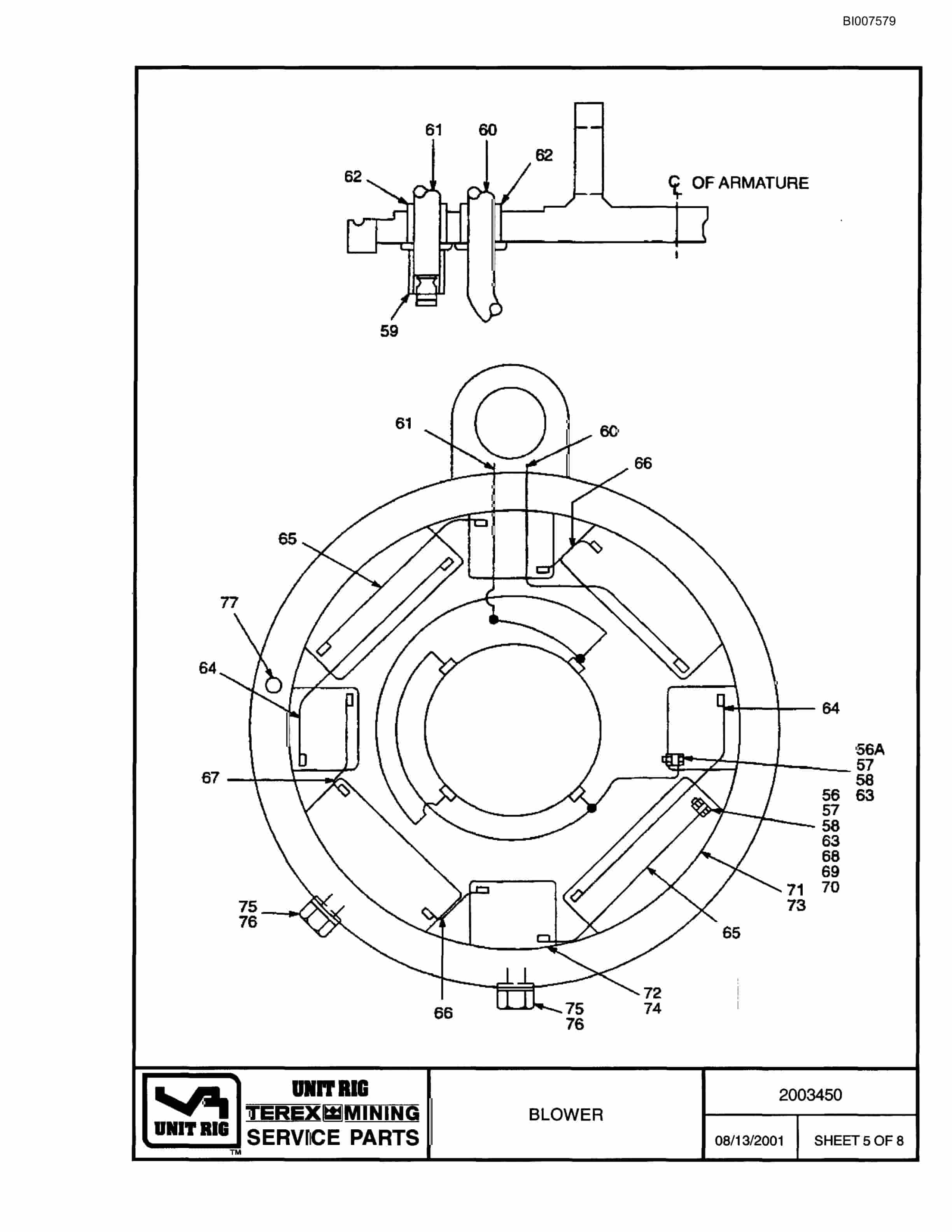 Bucyrus MT-3700B Parts Catalog BI007579-3
