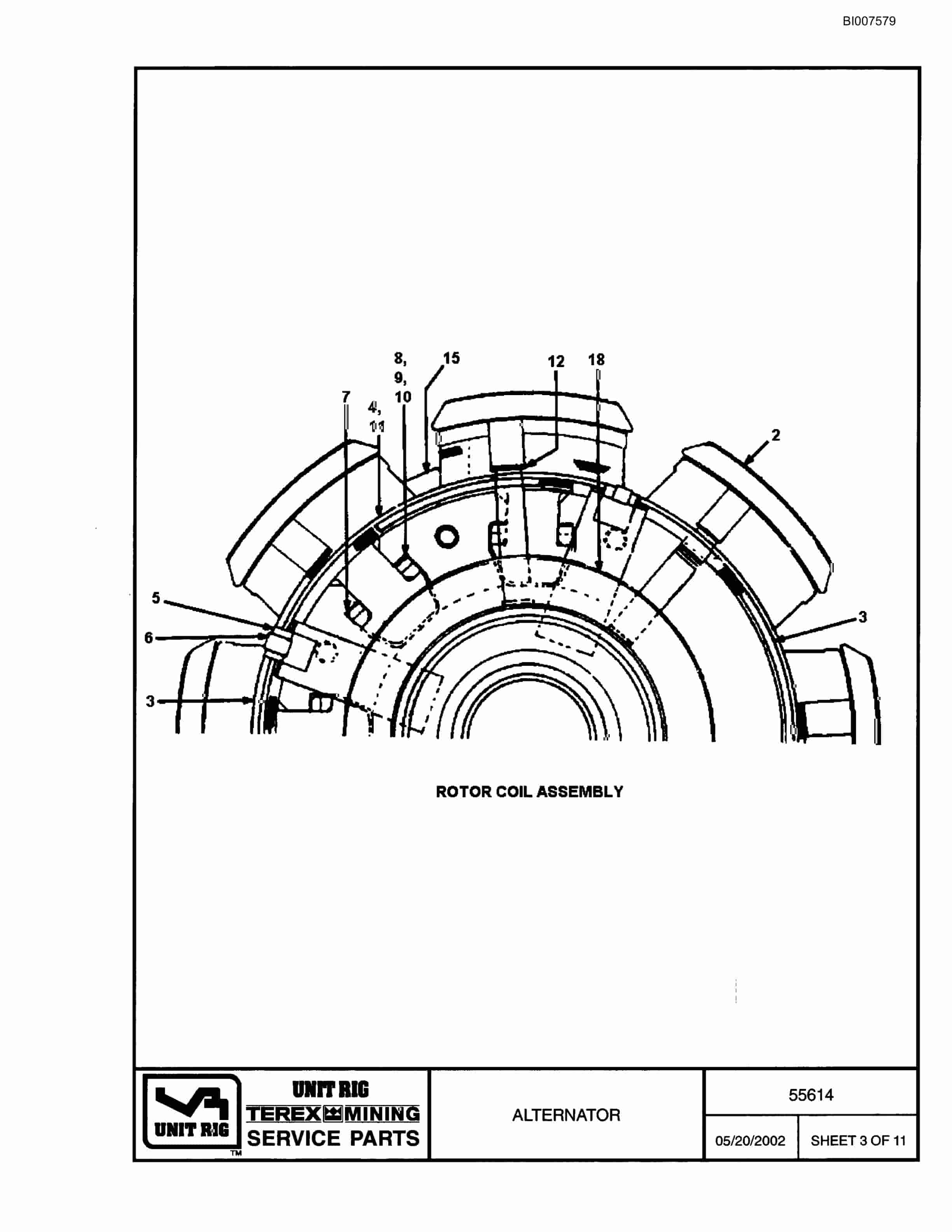 Bucyrus MT-3700B Parts Catalog BI007579-4