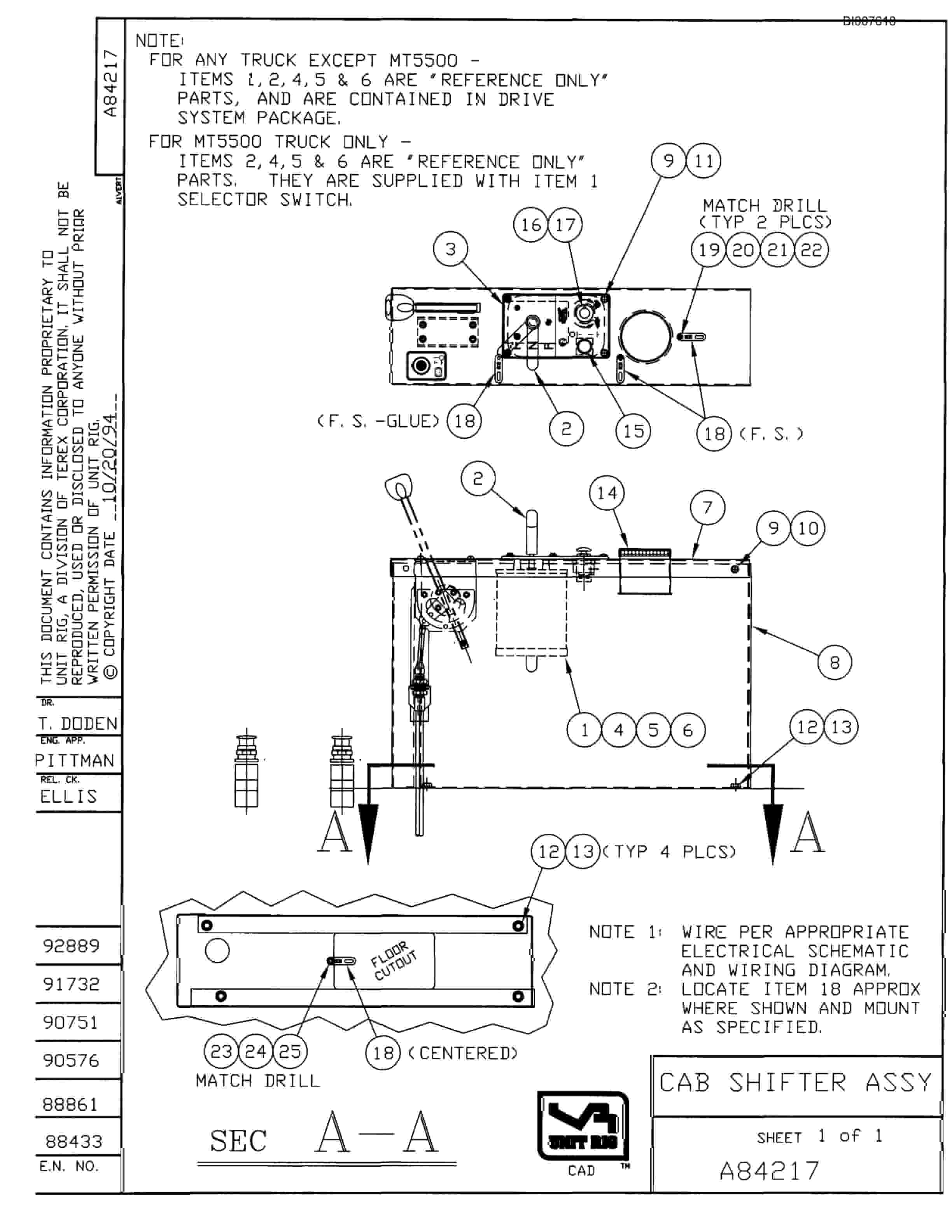 Bucyrus MT-3700B Parts Catalog BI007618-2