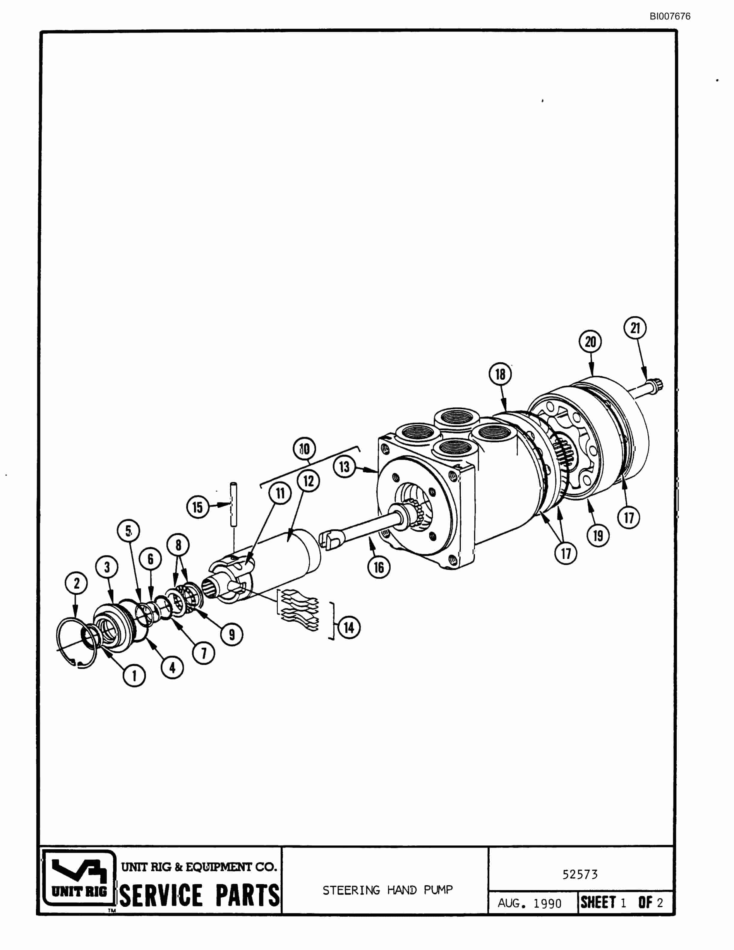 Bucyrus MT-4000 Parts Catalog BI007676-5