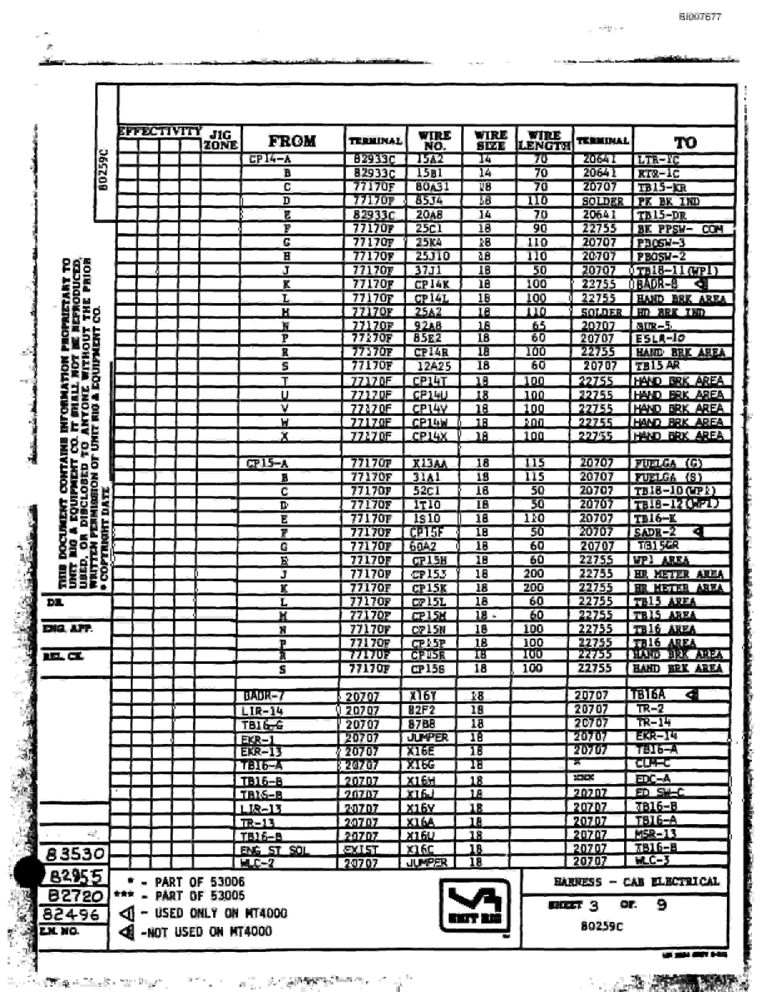 Bucyrus MT-4000 Parts Catalog BI007677-2