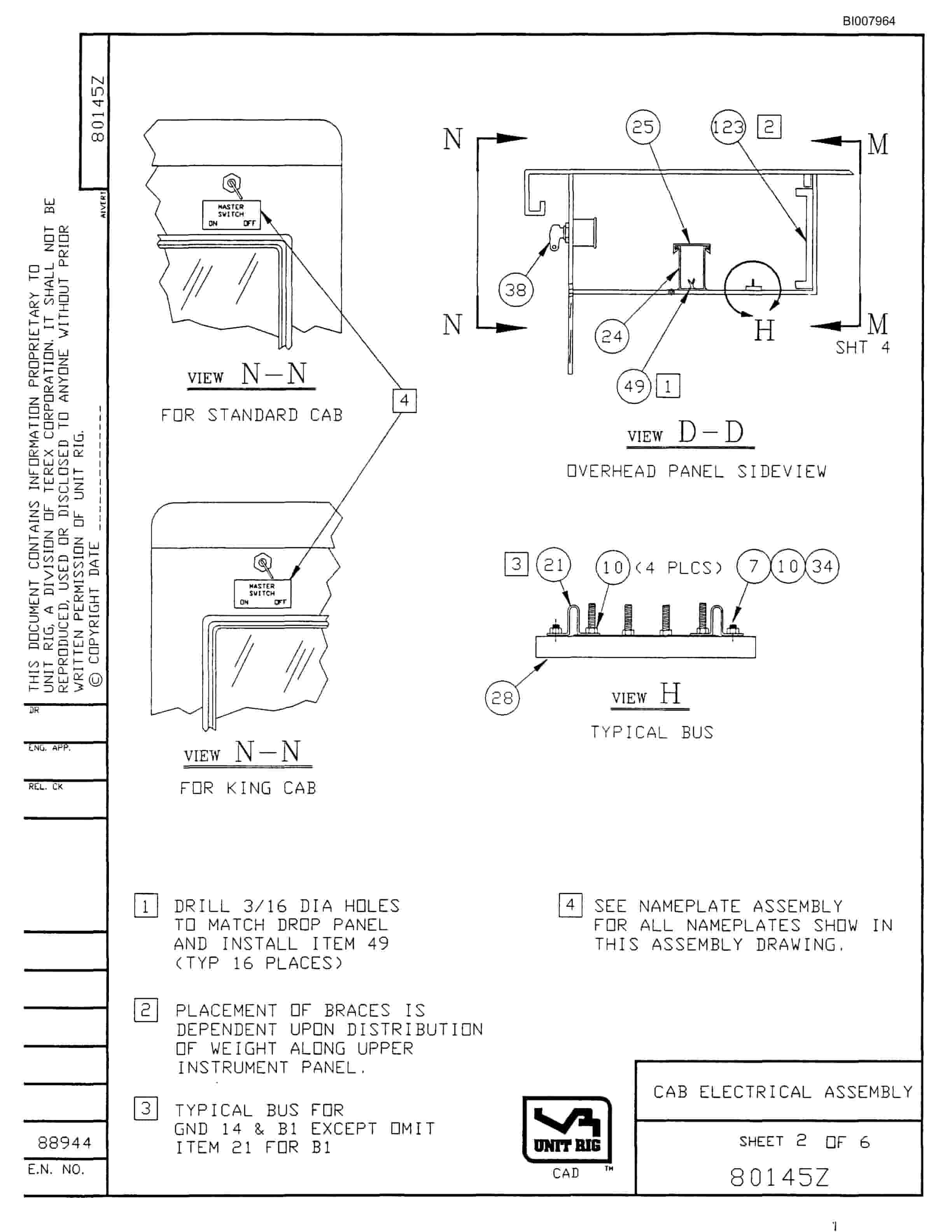 Bucyrus MT-4000 Parts Catalog BI007964-2