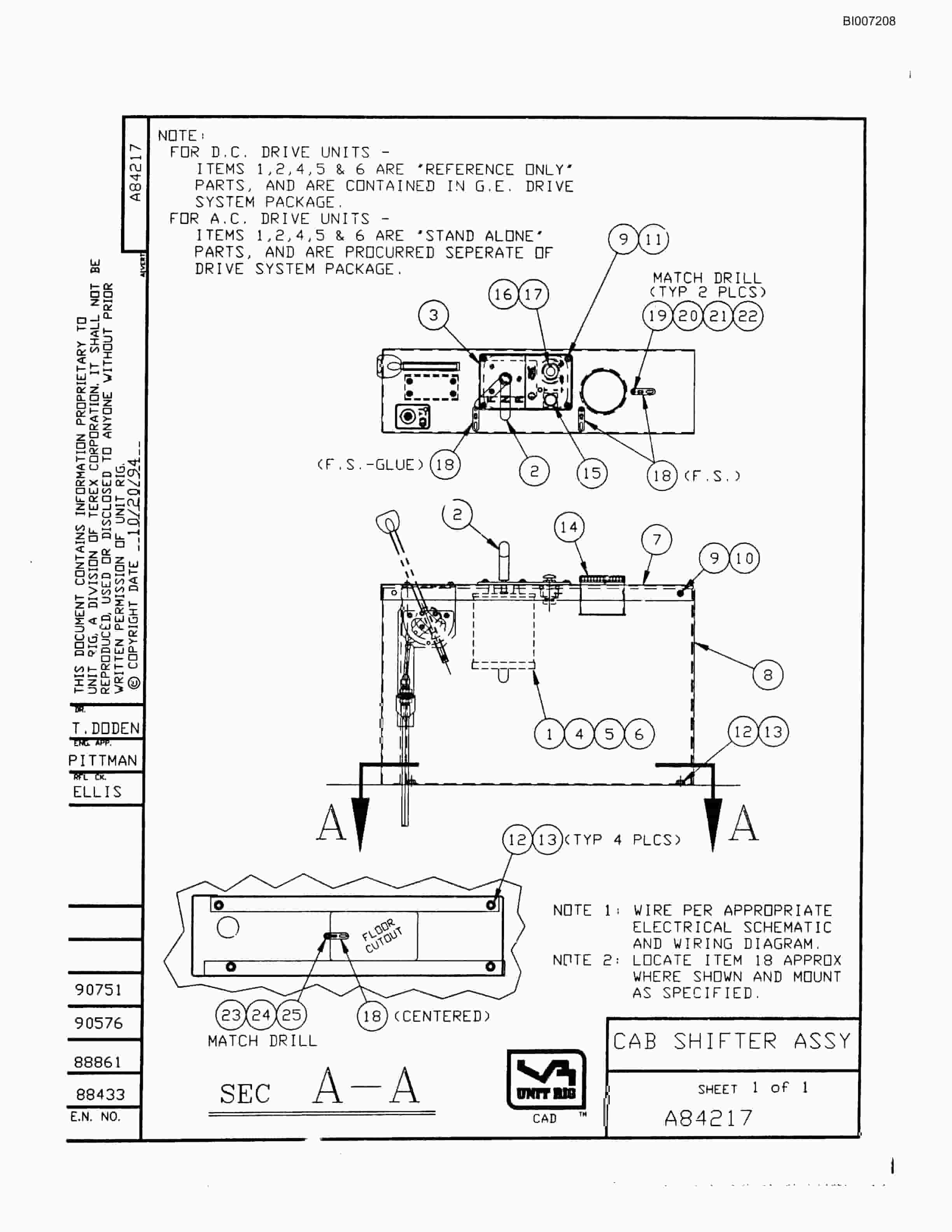 Bucyrus MT-4400 Parts Catalog BI007208-2