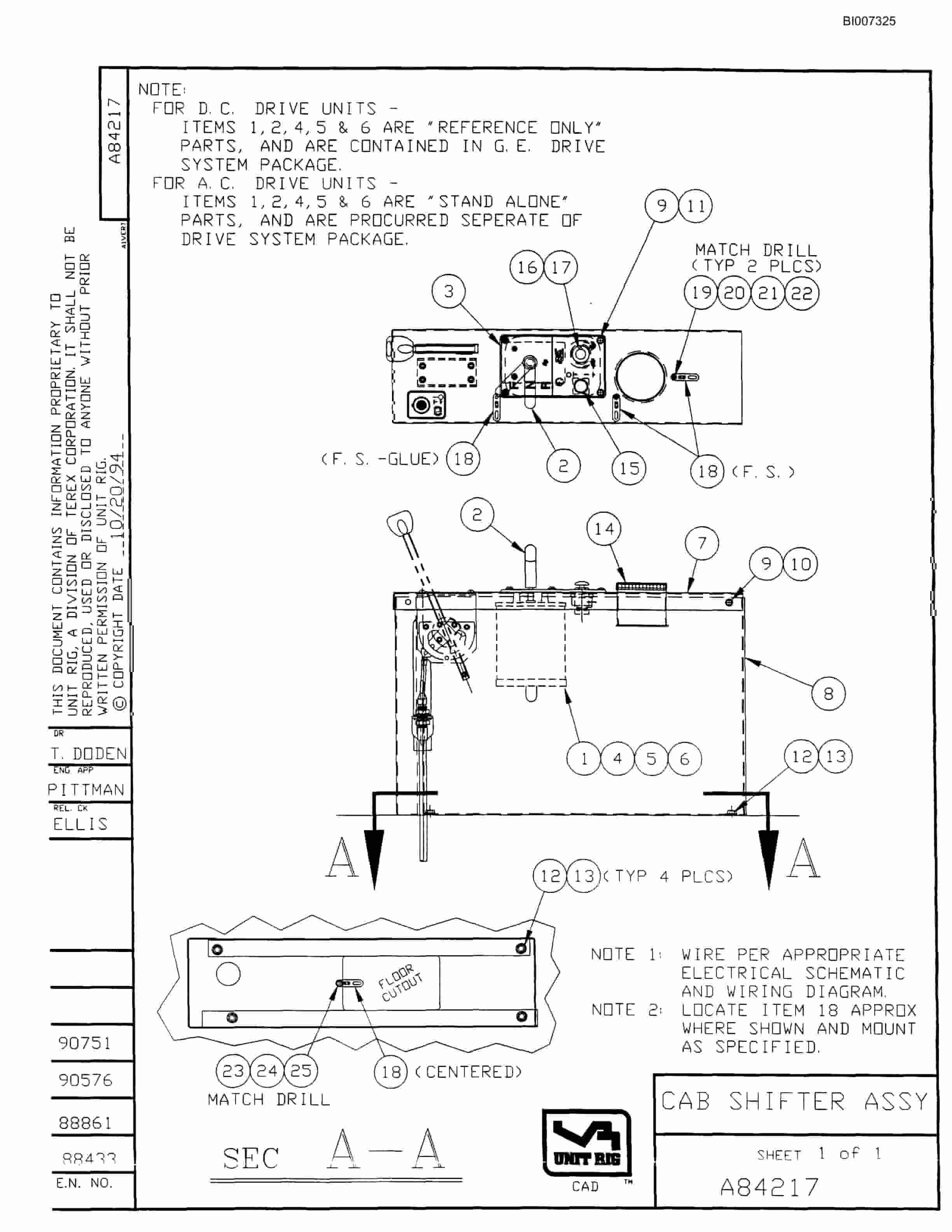 Bucyrus MT-4400 Parts Catalog BI007325-2